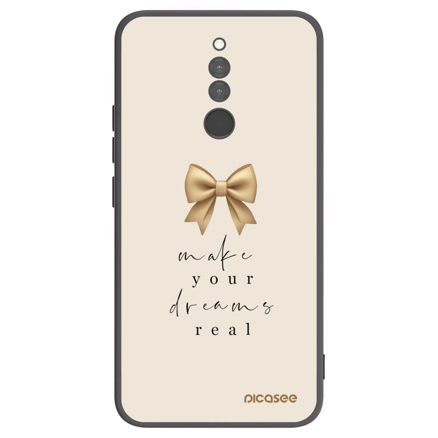 Picasee Μαύρη θήκη σιλικόνης για Xiaomi Redmi 8 - Golden Dream