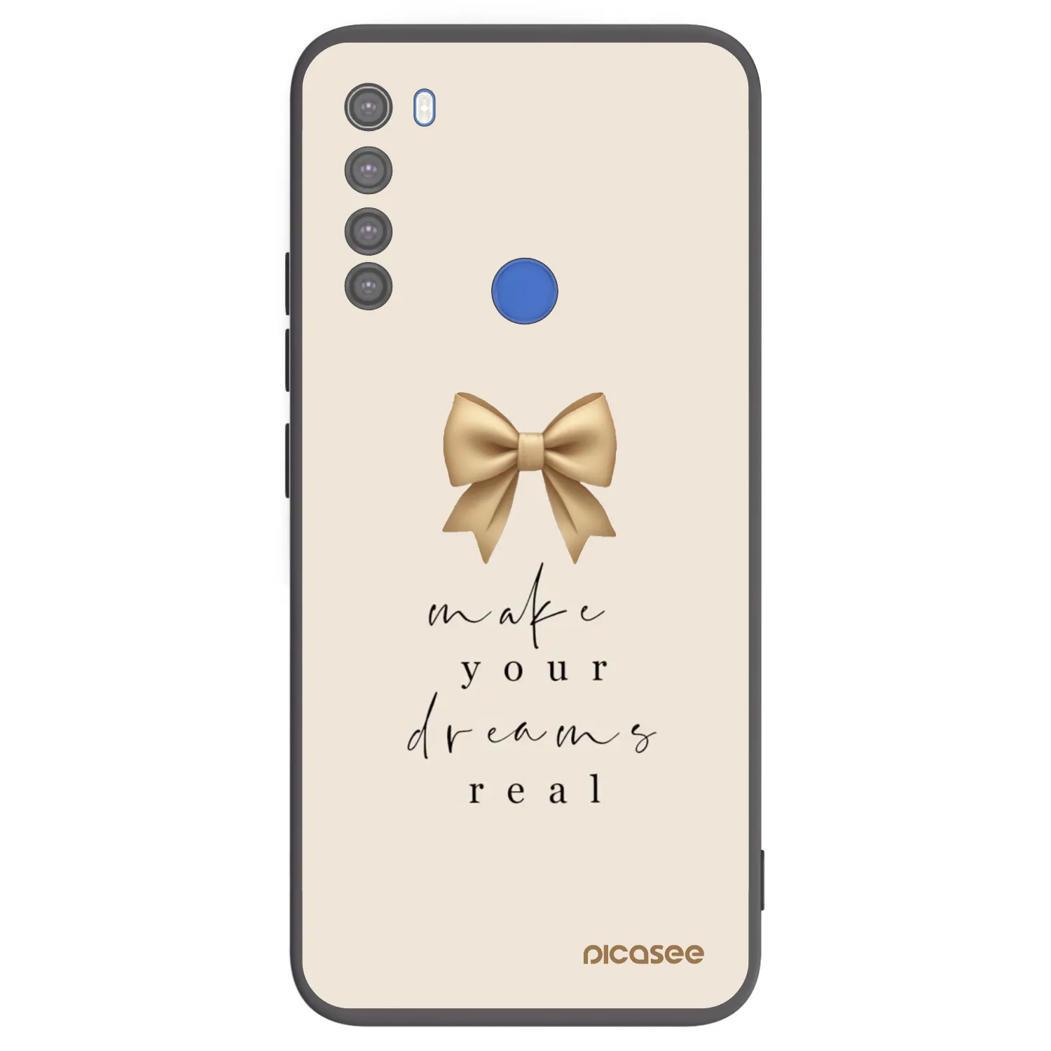 Picasee Μαύρη θήκη σιλικόνης για Xiaomi Redmi Note 8T - Golden Dream