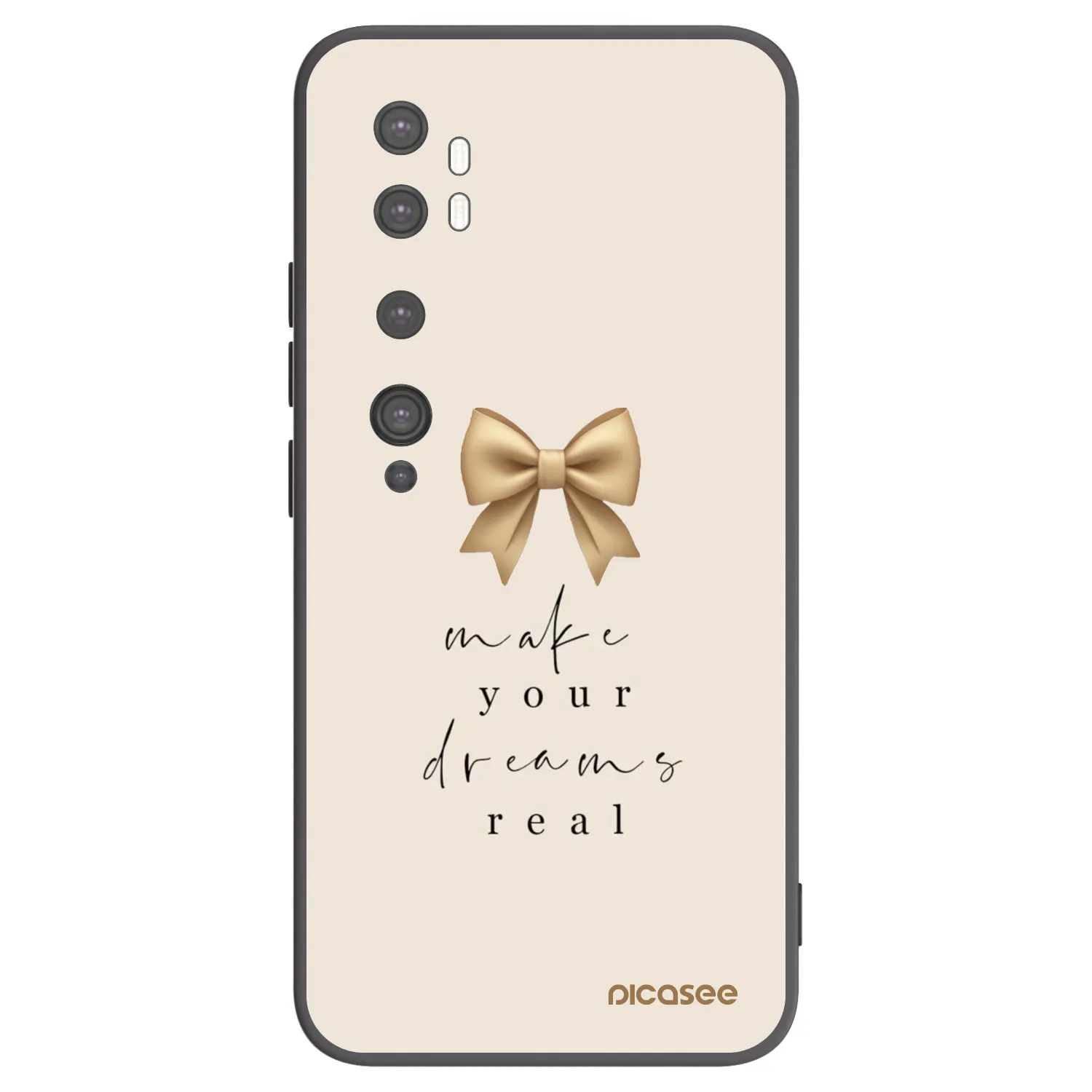 Picasee Μαύρη θήκη σιλικόνης για Xiaomi Mi Note 10 (Pro) - Golden Dream