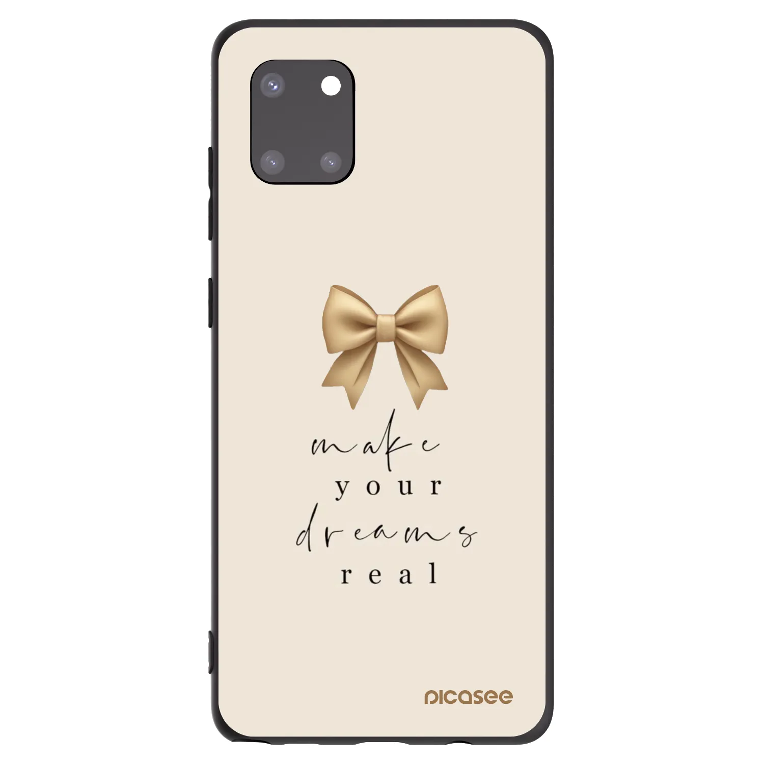 Picasee Μαύρη θήκη σιλικόνης για Samsung Galaxy Note 10 Lite N770F - Golden Dream