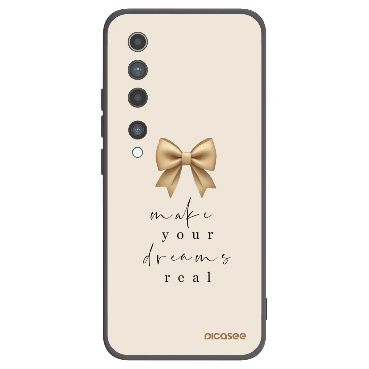 Picasee Μαύρη θήκη σιλικόνης για Xiaomi Mi 10 - Golden Dream