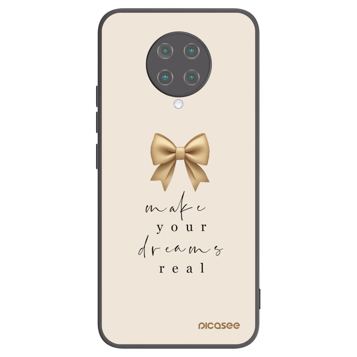 Picasee Μαύρη θήκη σιλικόνης για Xiaomi Poco F2 Pro - Golden Dream
