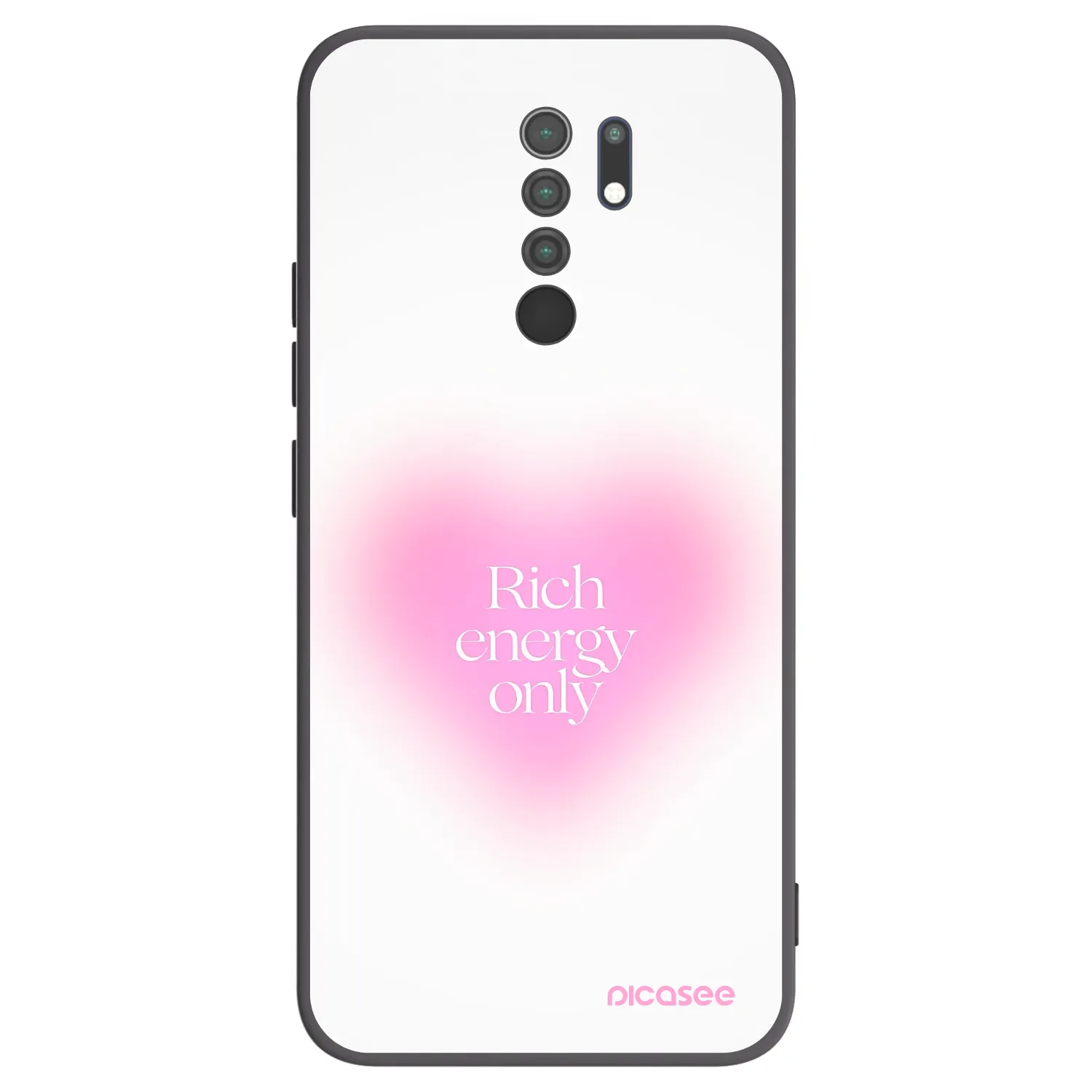 Picasee Μαύρη θήκη σιλικόνης για Xiaomi Redmi 9 - Rich Energy