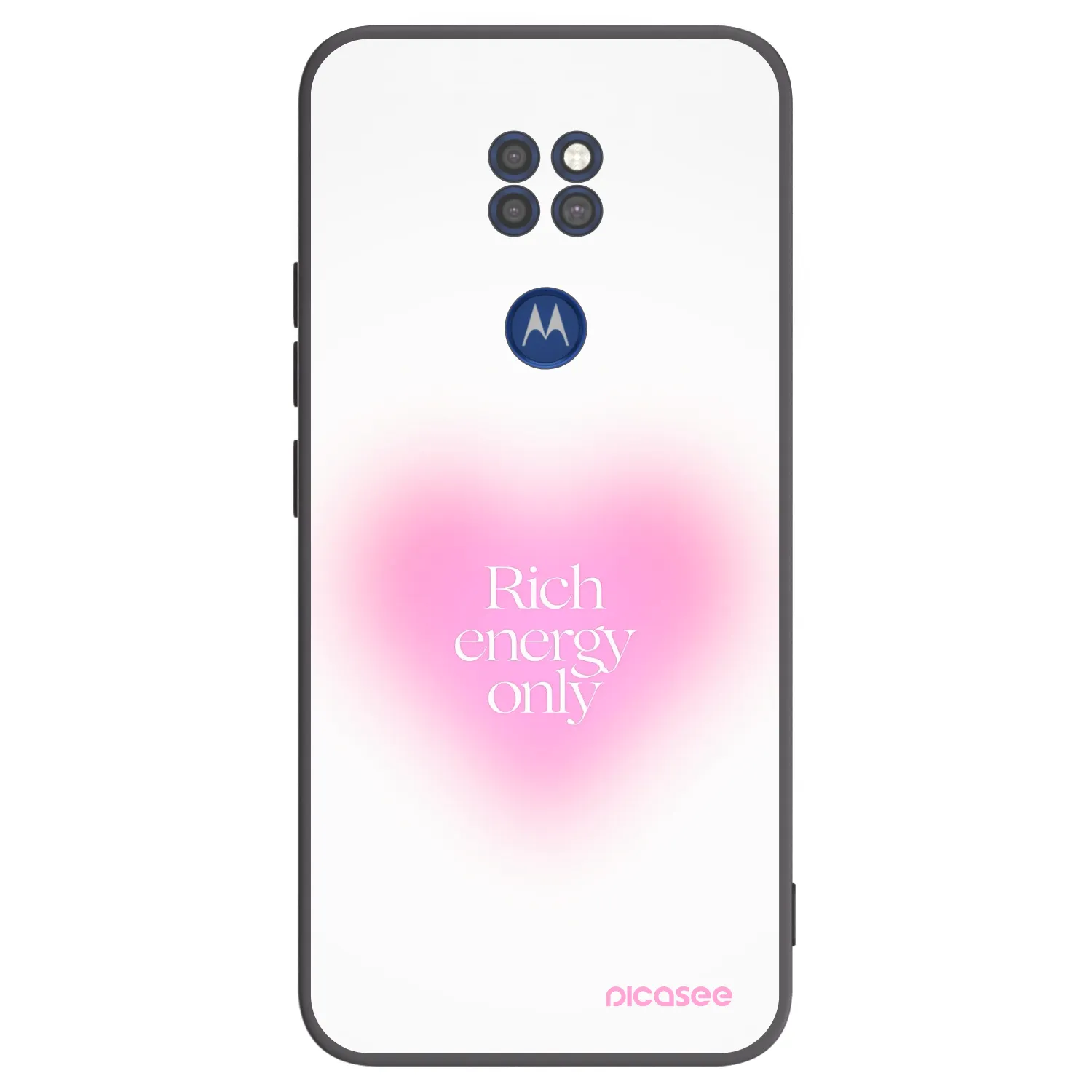 Picasee Μαύρη θήκη σιλικόνης για Motorola Moto G9 Play - Rich Energy