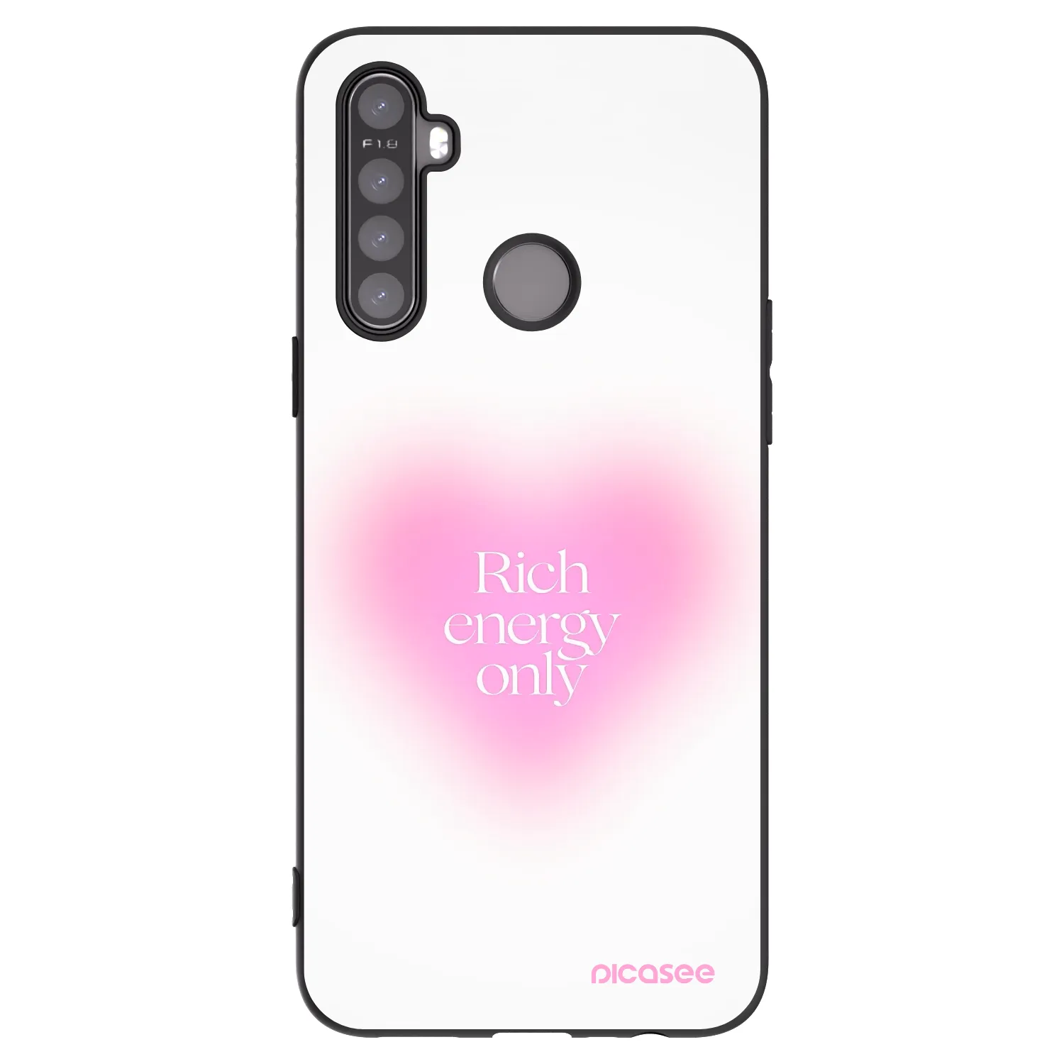 Picasee Μαύρη θήκη σιλικόνης για Realme 6i - Rich Energy