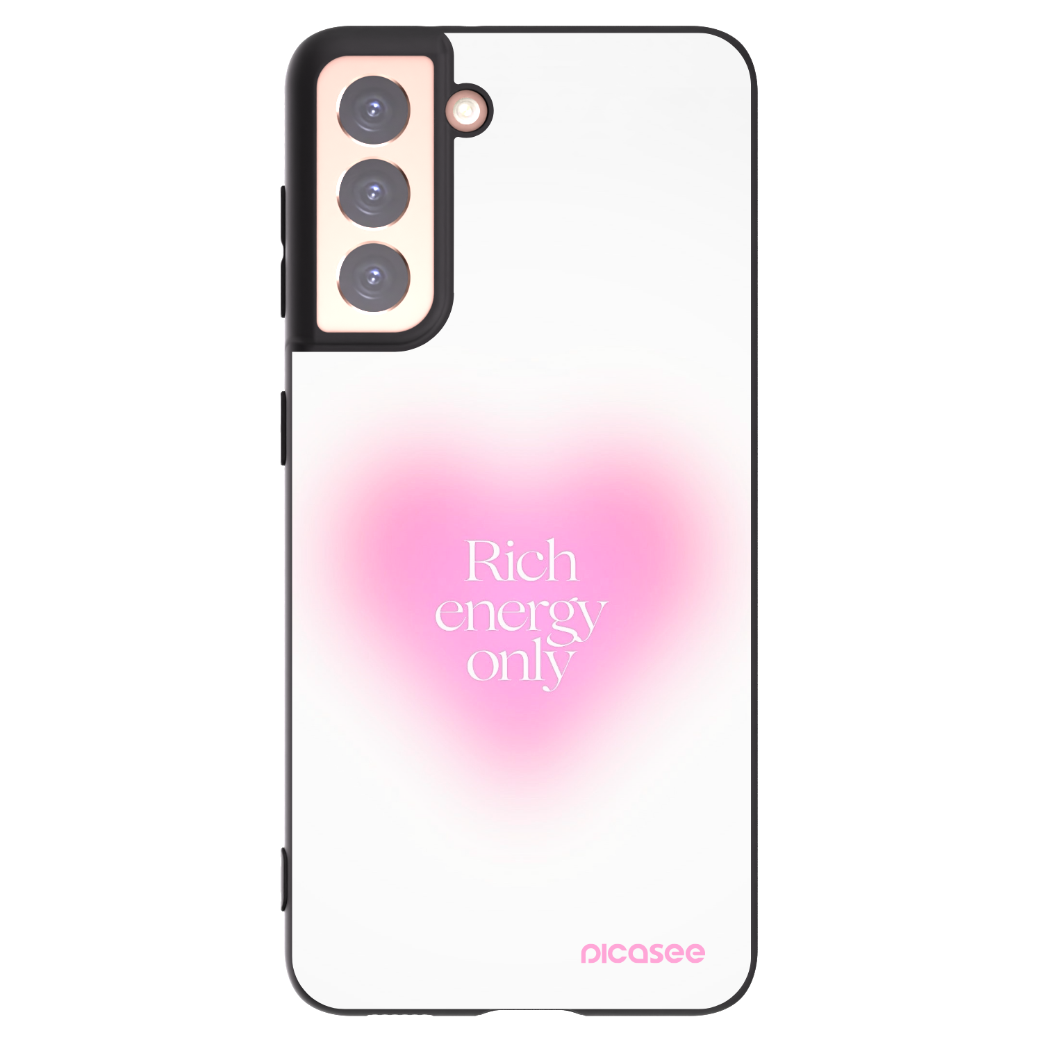 Picasee Μαύρη θήκη σιλικόνης για Samsung Galaxy S21 5G G991B - Rich Energy