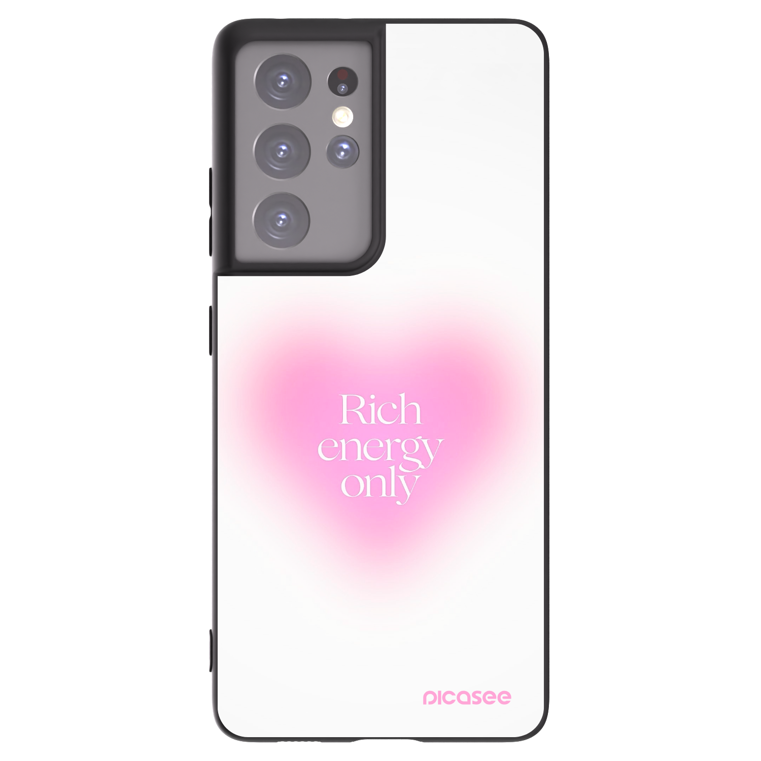 Picasee Μαύρη θήκη σιλικόνης για Samsung Galaxy S21 Ultra 5G G998B - Rich Energy