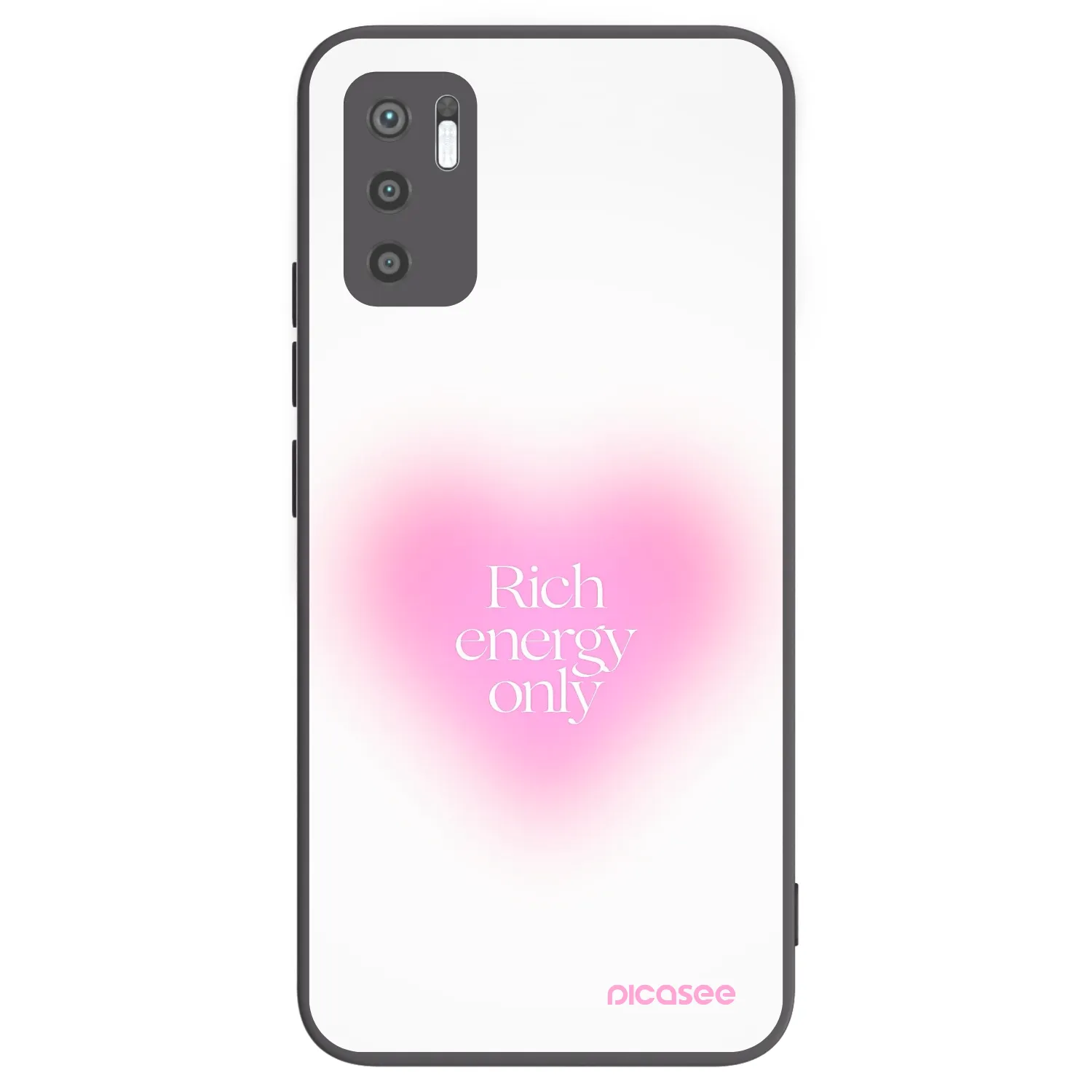 Picasee Μαύρη θήκη σιλικόνης για Xiaomi Redmi Note 10 5G - Rich Energy