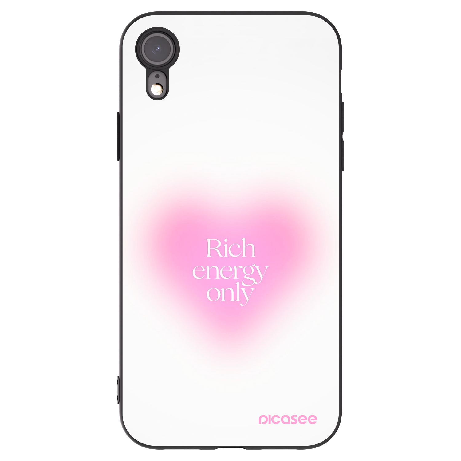 Picasee Μαύρη θήκη σιλικόνης για Apple iPhone XR - Rich Energy