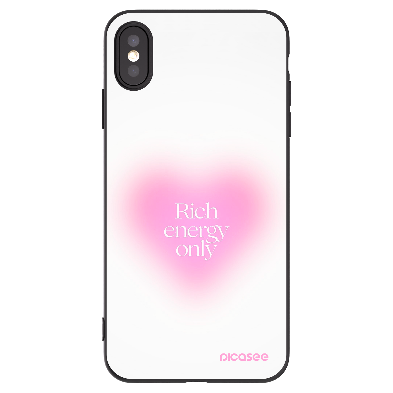 Picasee Μαύρη θήκη σιλικόνης για Apple iPhone XS Max - Rich Energy