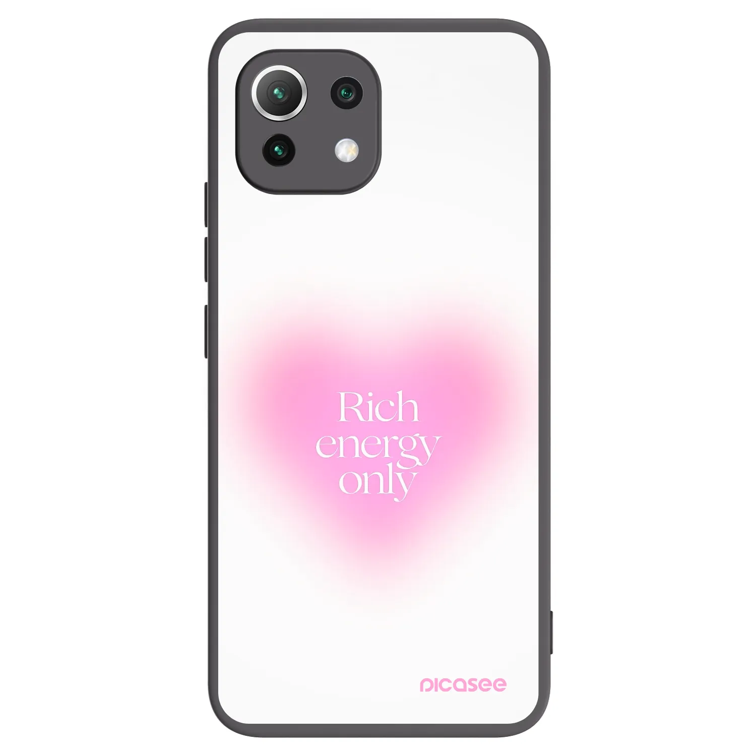 Picasee Μαύρη θήκη σιλικόνης για Xiaomi 11 Lite 5G NE - Rich Energy
