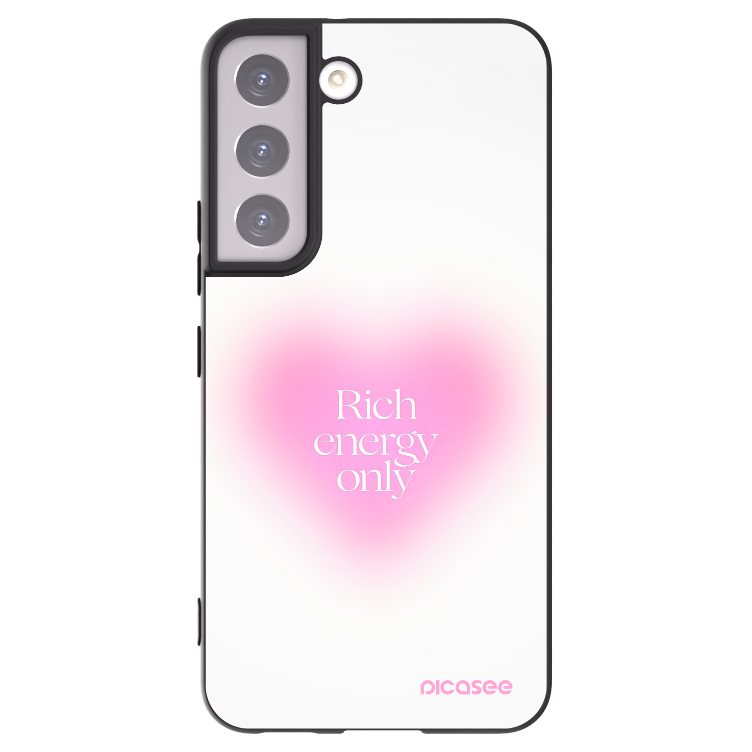 Picasee Μαύρη θήκη σιλικόνης για Samsung Galaxy S22 5G - Rich Energy