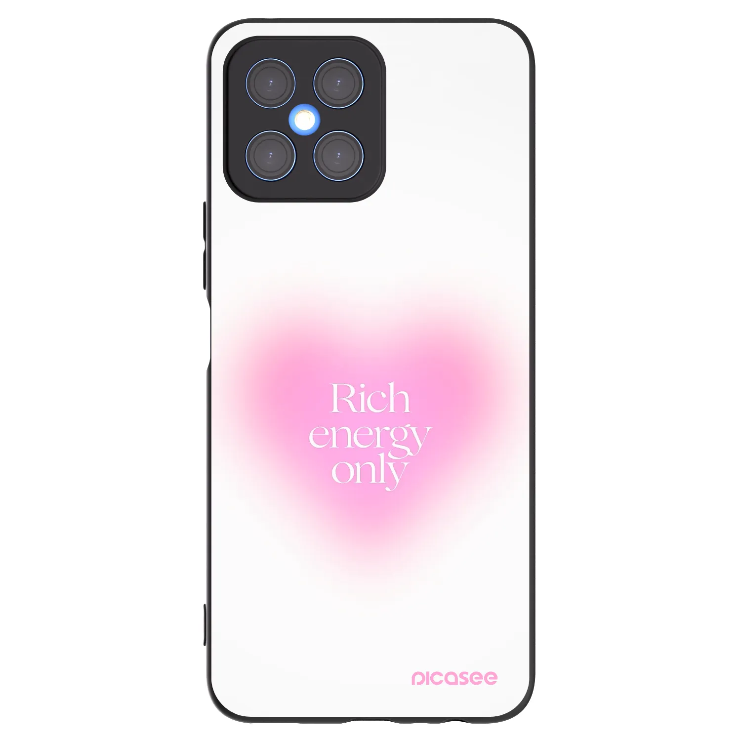 Picasee Μαύρη θήκη σιλικόνης για Honor X8 4G - Rich Energy