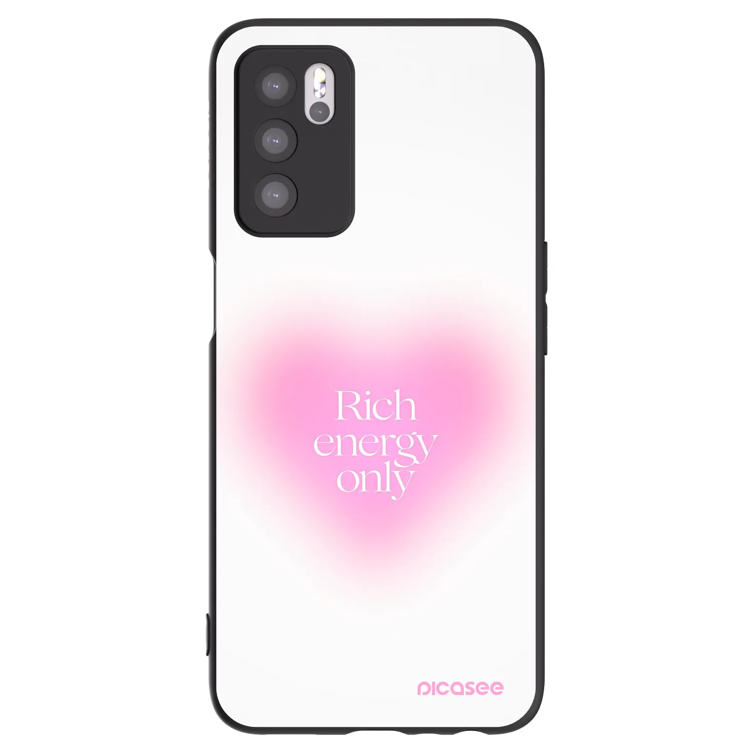 Picasee Μαύρη θήκη σιλικόνης για OPPO A16s - Rich Energy
