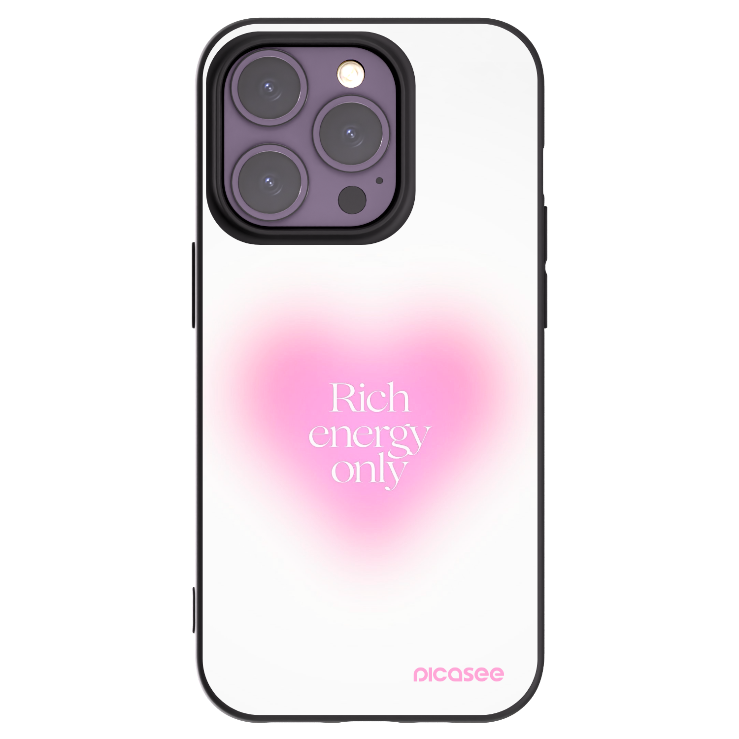 Picasee Μαύρη θήκη σιλικόνης για Apple iPhone 14 Pro - Rich Energy