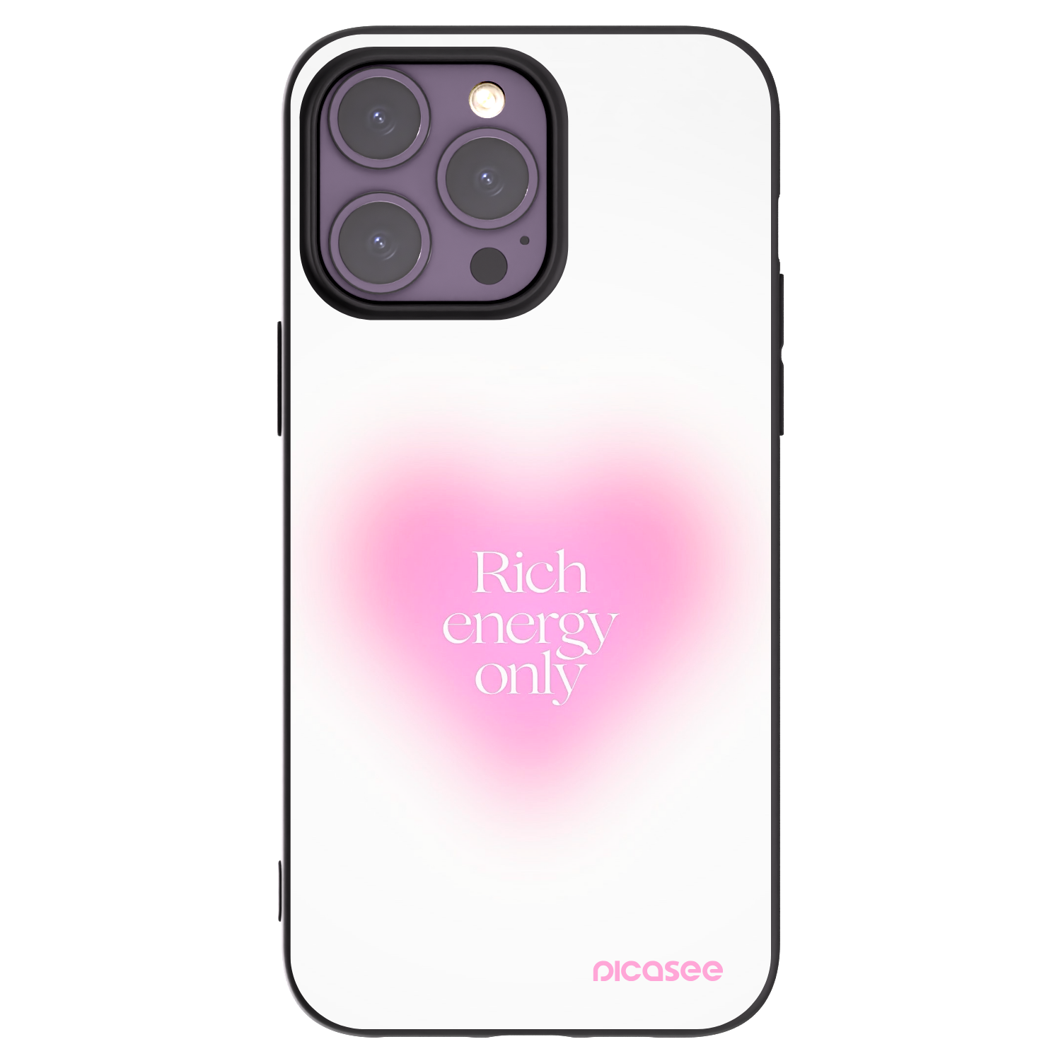 Picasee Μαύρη θήκη σιλικόνης για Apple iPhone 14 Pro Max - Rich Energy