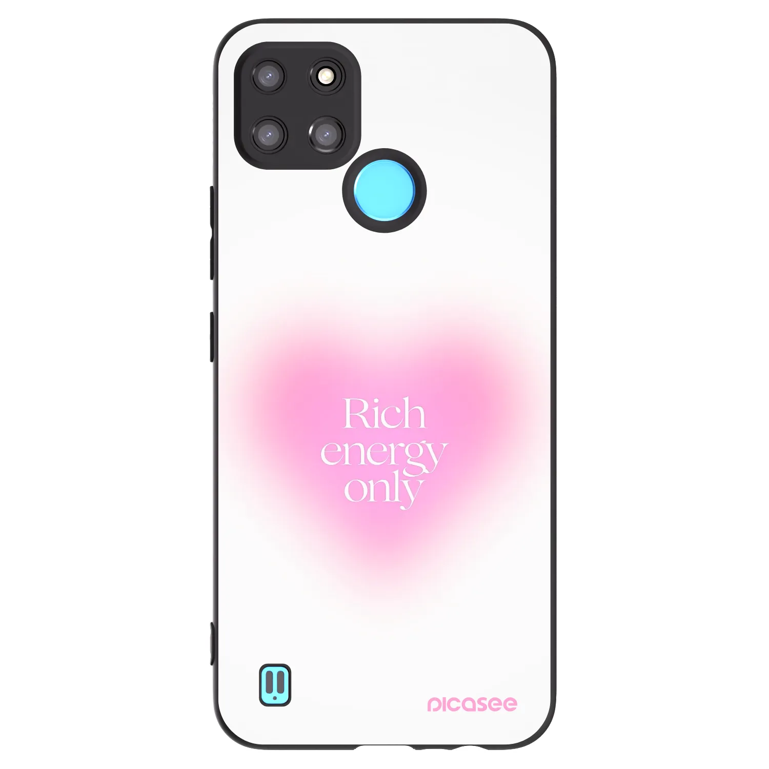 Picasee Μαύρη θήκη σιλικόνης για Realme C21Y - Rich Energy