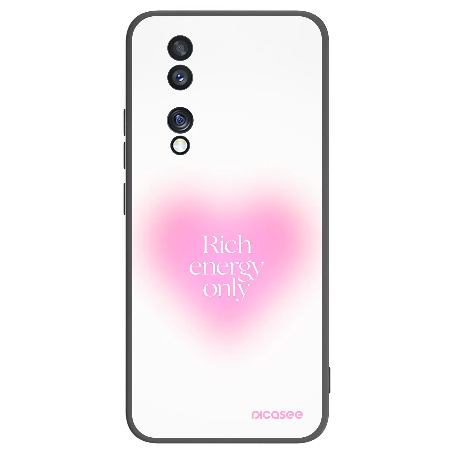 Picasee Μαύρη θήκη σιλικόνης για Honor 70 - Rich Energy