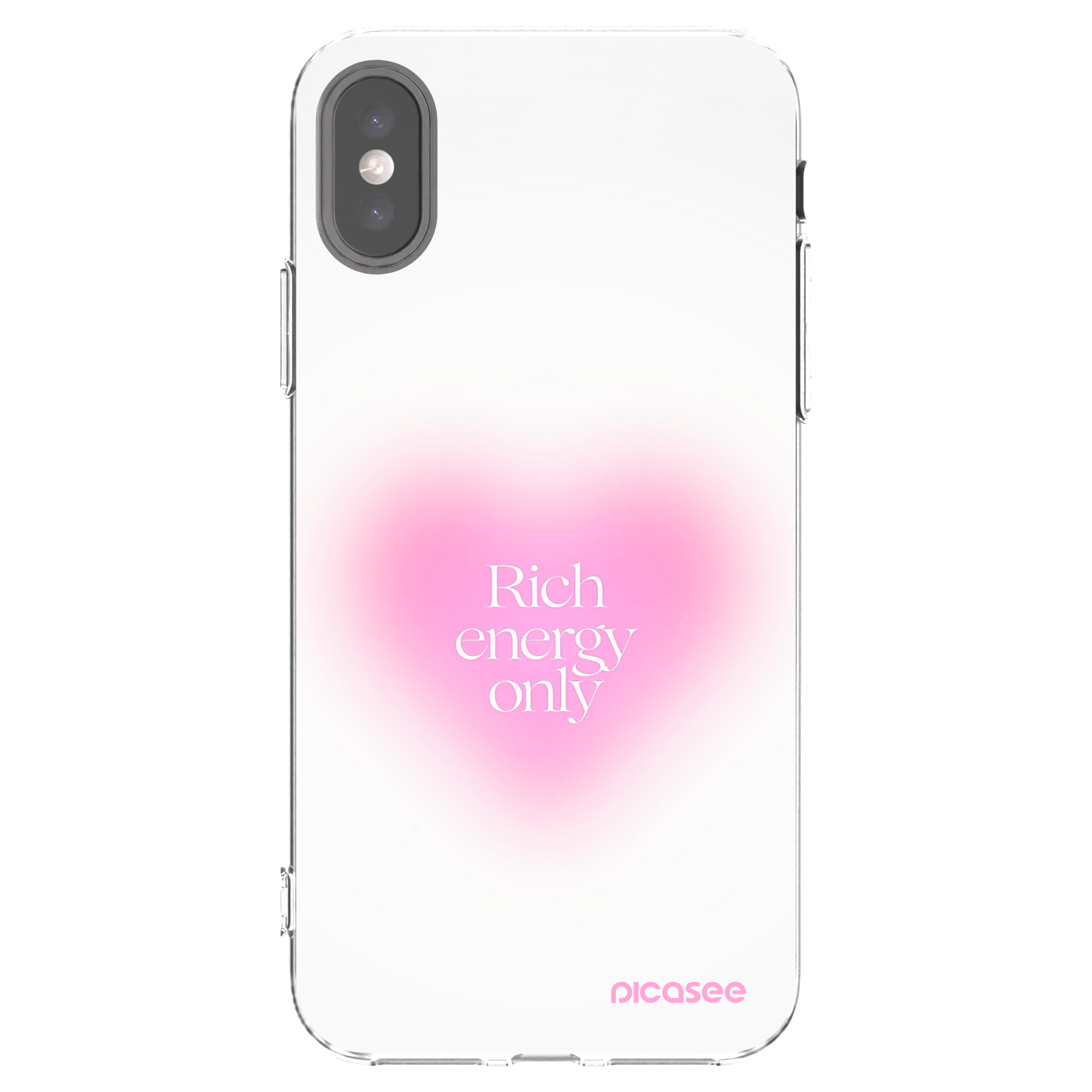 Picasee διαφανής θήκη σιλικόνης Apple iPhone X/XS - Rich Energy