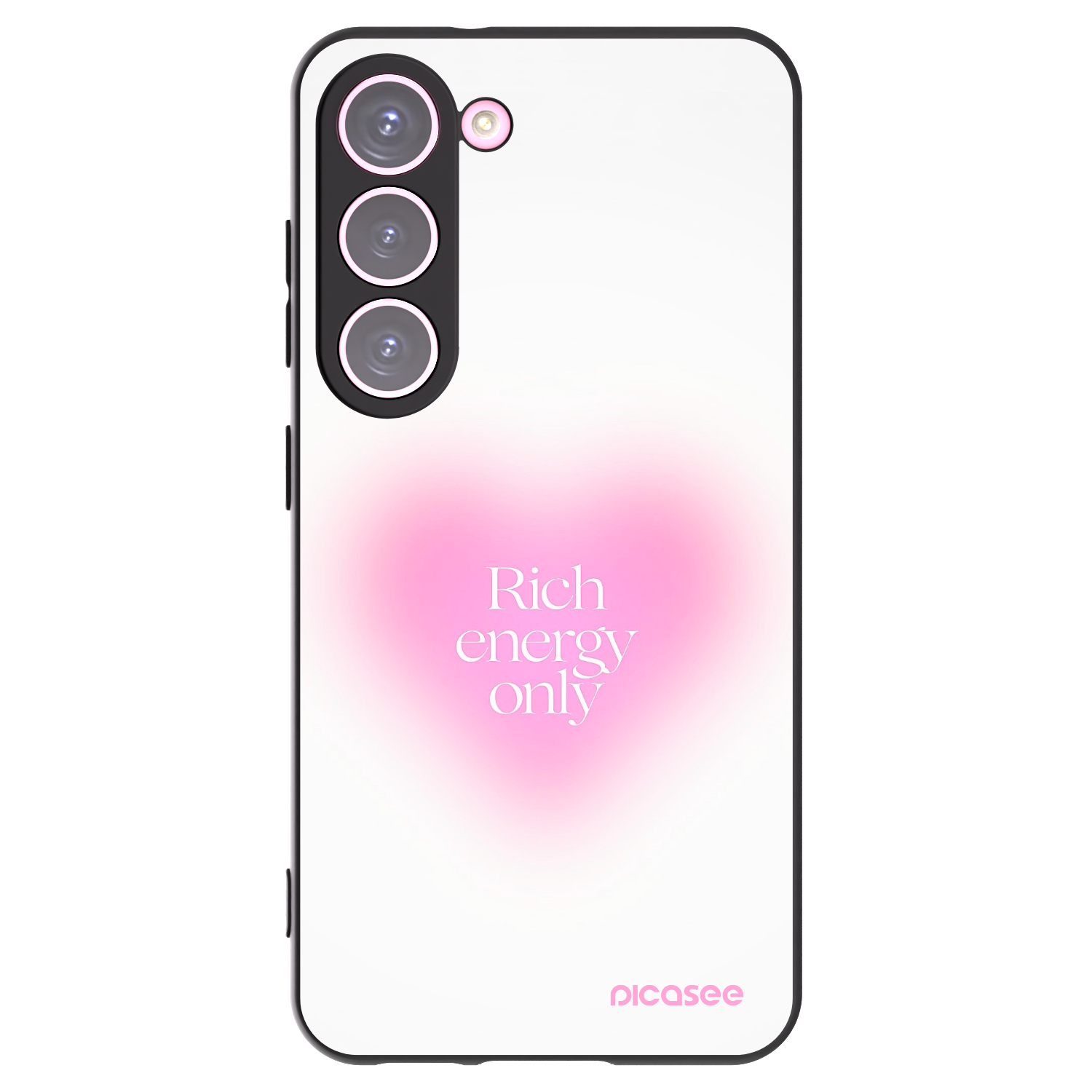 Picasee Μαύρη θήκη σιλικόνης για Samsung Galaxy S23 5G - Rich Energy