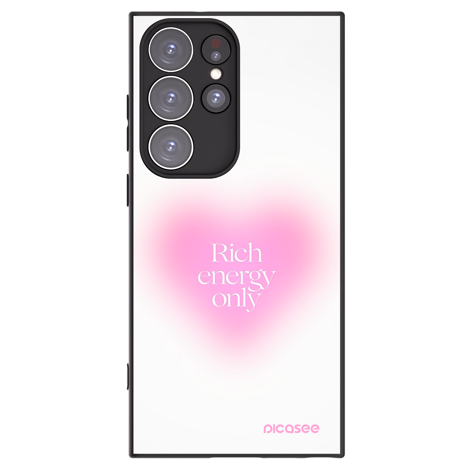 Picasee Μαύρη θήκη σιλικόνης για Samsung Galaxy S23 Ultra 5G - Rich Energy
