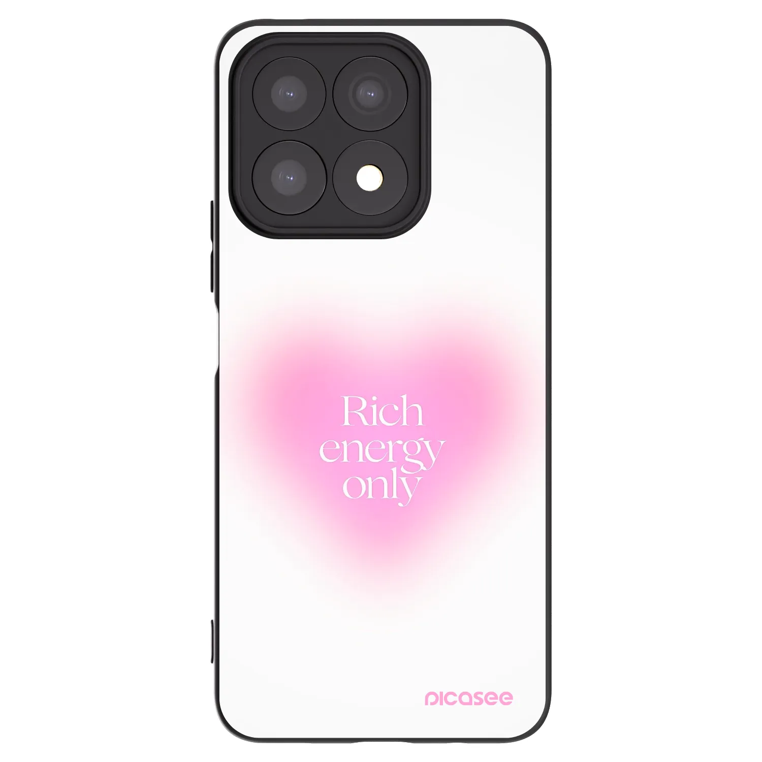 Picasee Μαύρη θήκη σιλικόνης για Honor X8a - Rich Energy