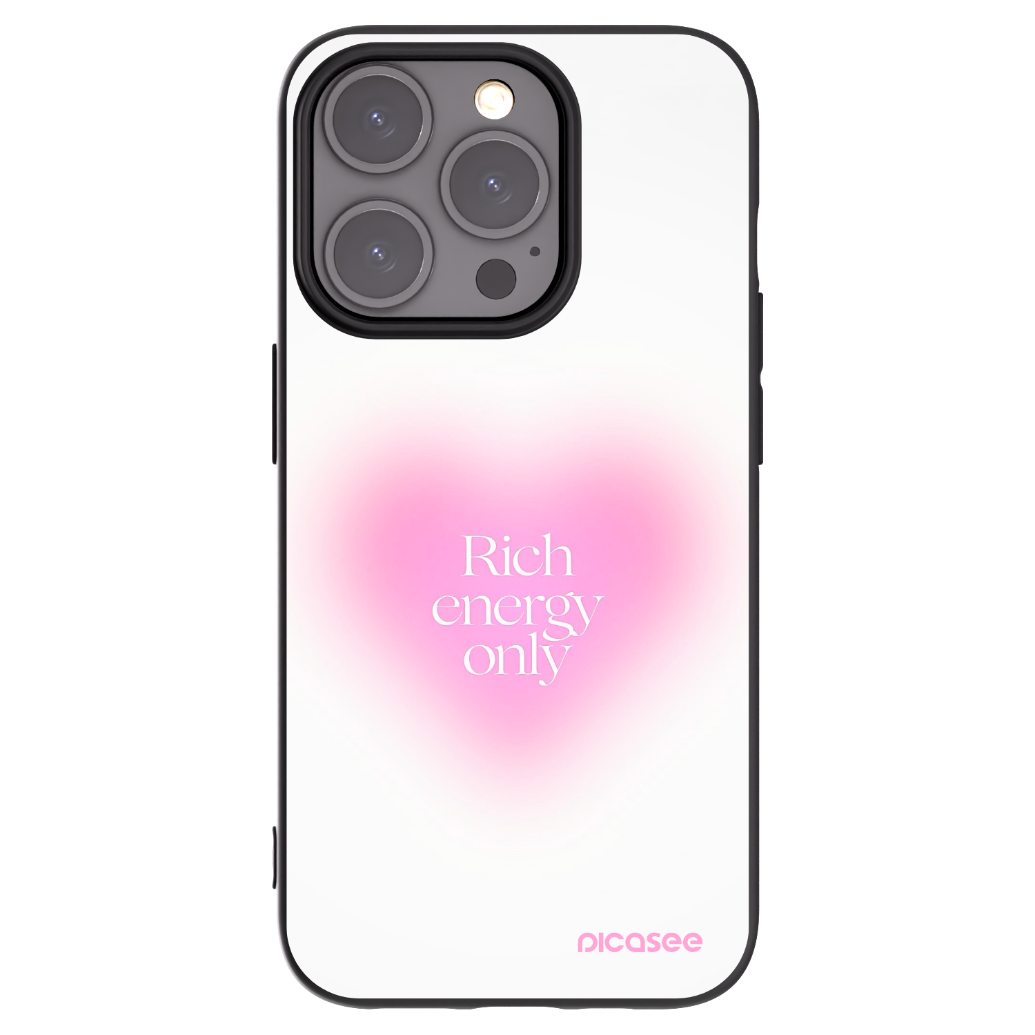 Picasee Μαύρη θήκη σιλικόνης για Apple iPhone 15 Pro - Rich Energy