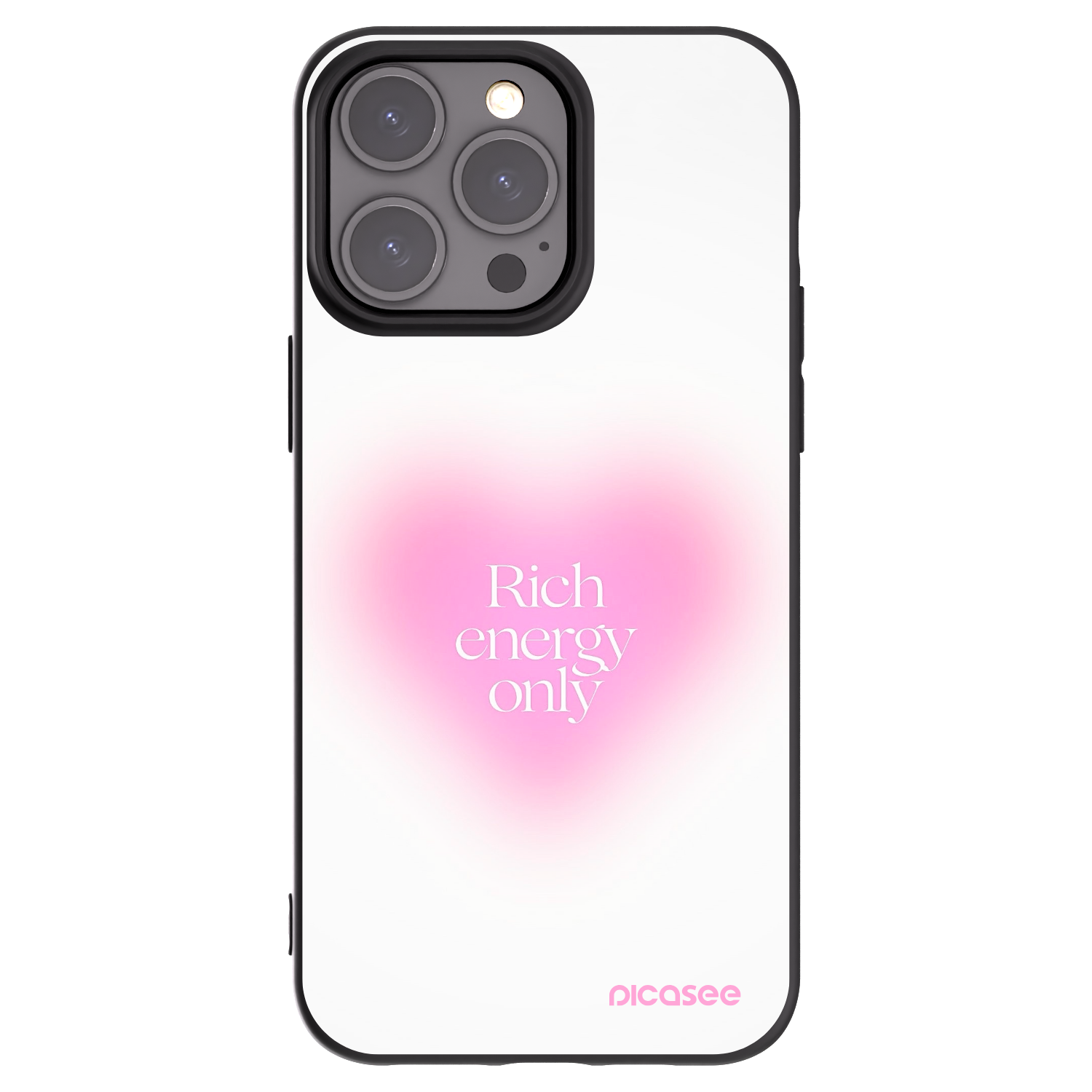 Picasee Μαύρη θήκη σιλικόνης για Apple iPhone 15 Pro Max - Rich Energy