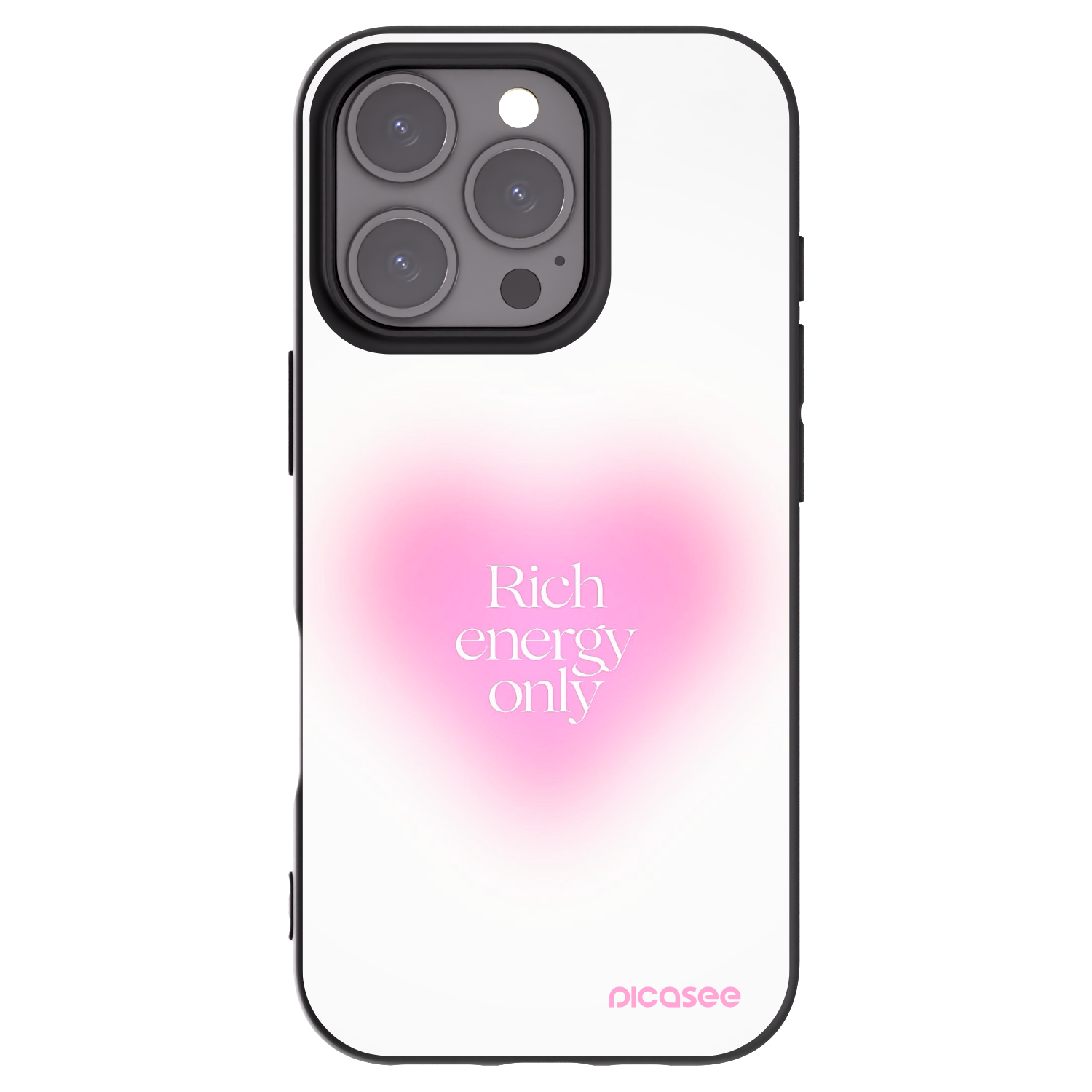 Picasee Μαύρη θήκη σιλικόνης για Apple iPhone 16 Pro - Rich Energy