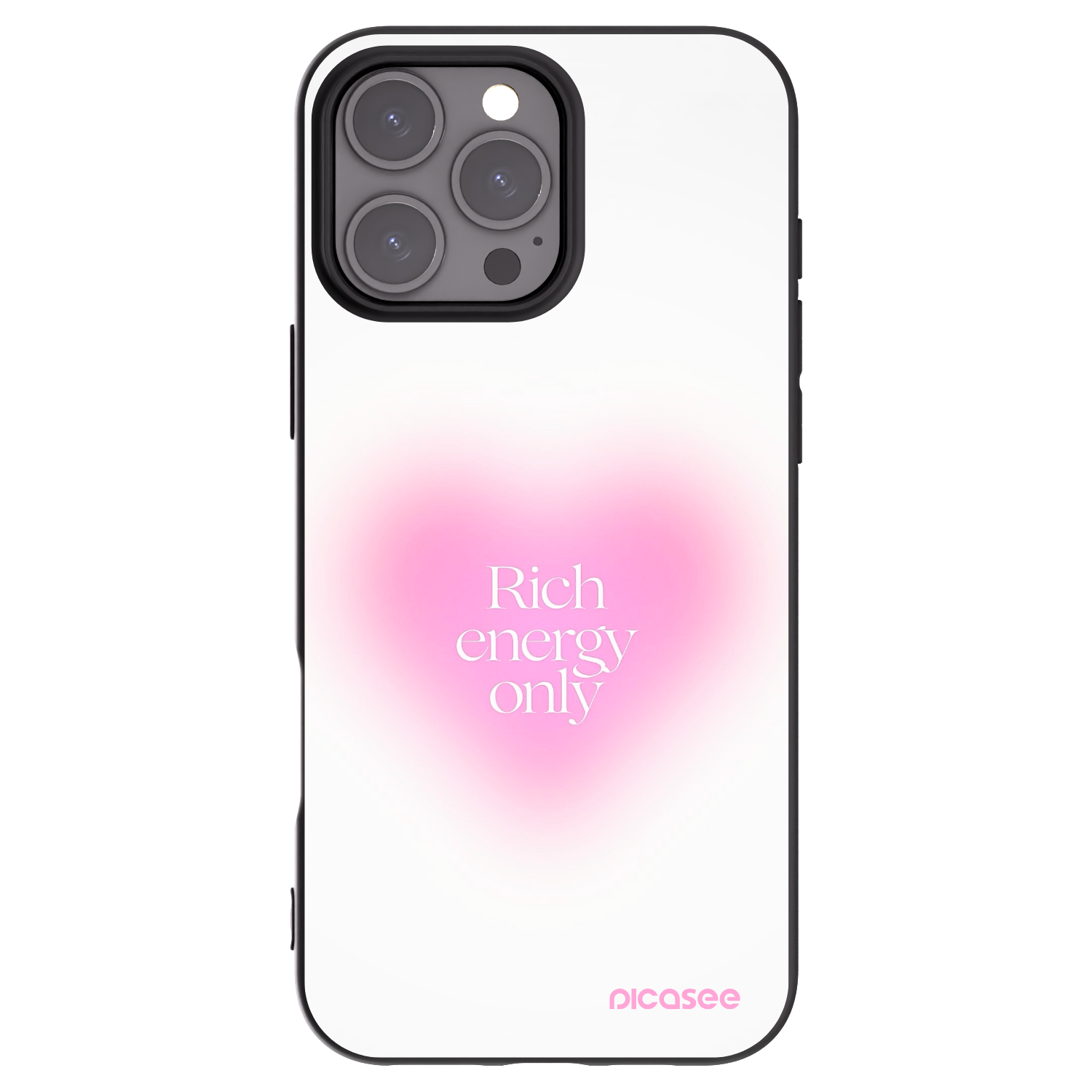 Picasee Μαύρη θήκη σιλικόνης για Apple iPhone 16 Pro Max - Rich Energy