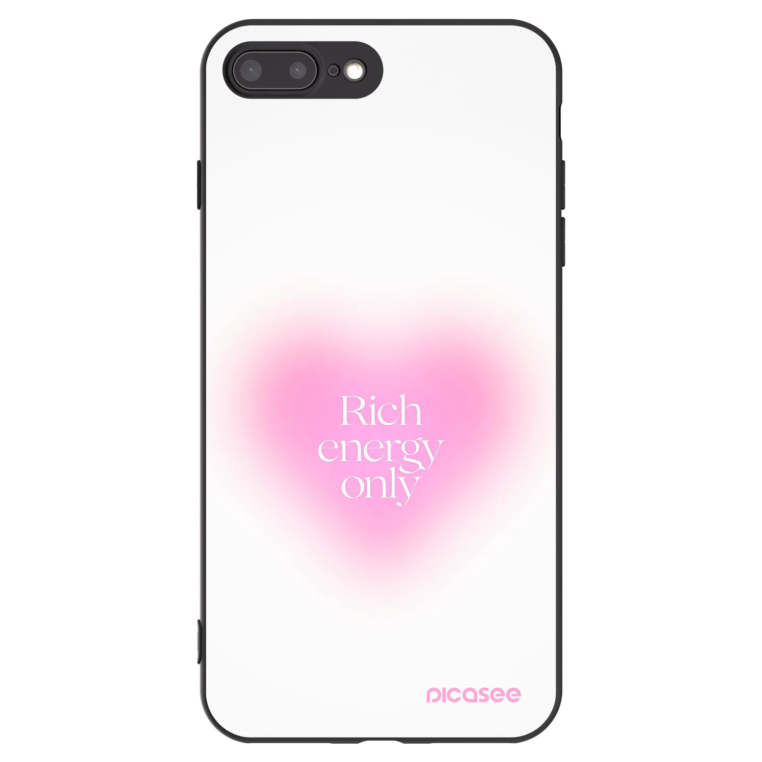 Picasee Μαύρη θήκη σιλικόνης για Apple iPhone 8 Plus - Rich Energy