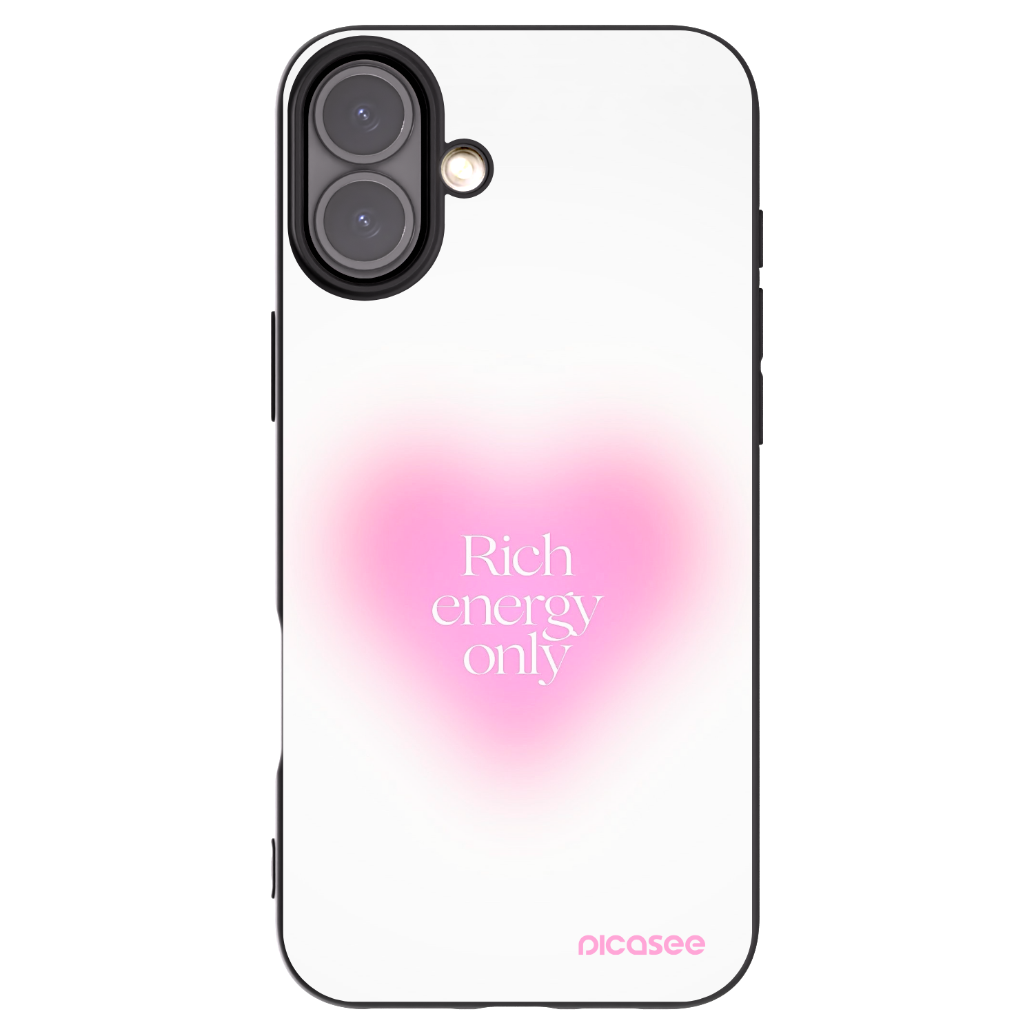 Picasee Μαύρη θήκη σιλικόνης για Apple iPhone 16 Plus - Rich Energy