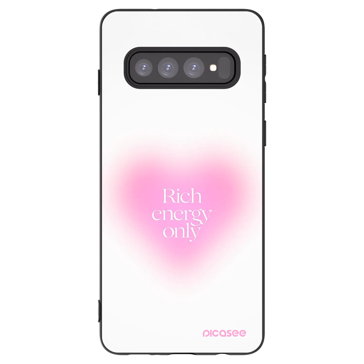 Picasee Μαύρη θήκη σιλικόνης για Samsung Galaxy S10 G973 - Rich Energy