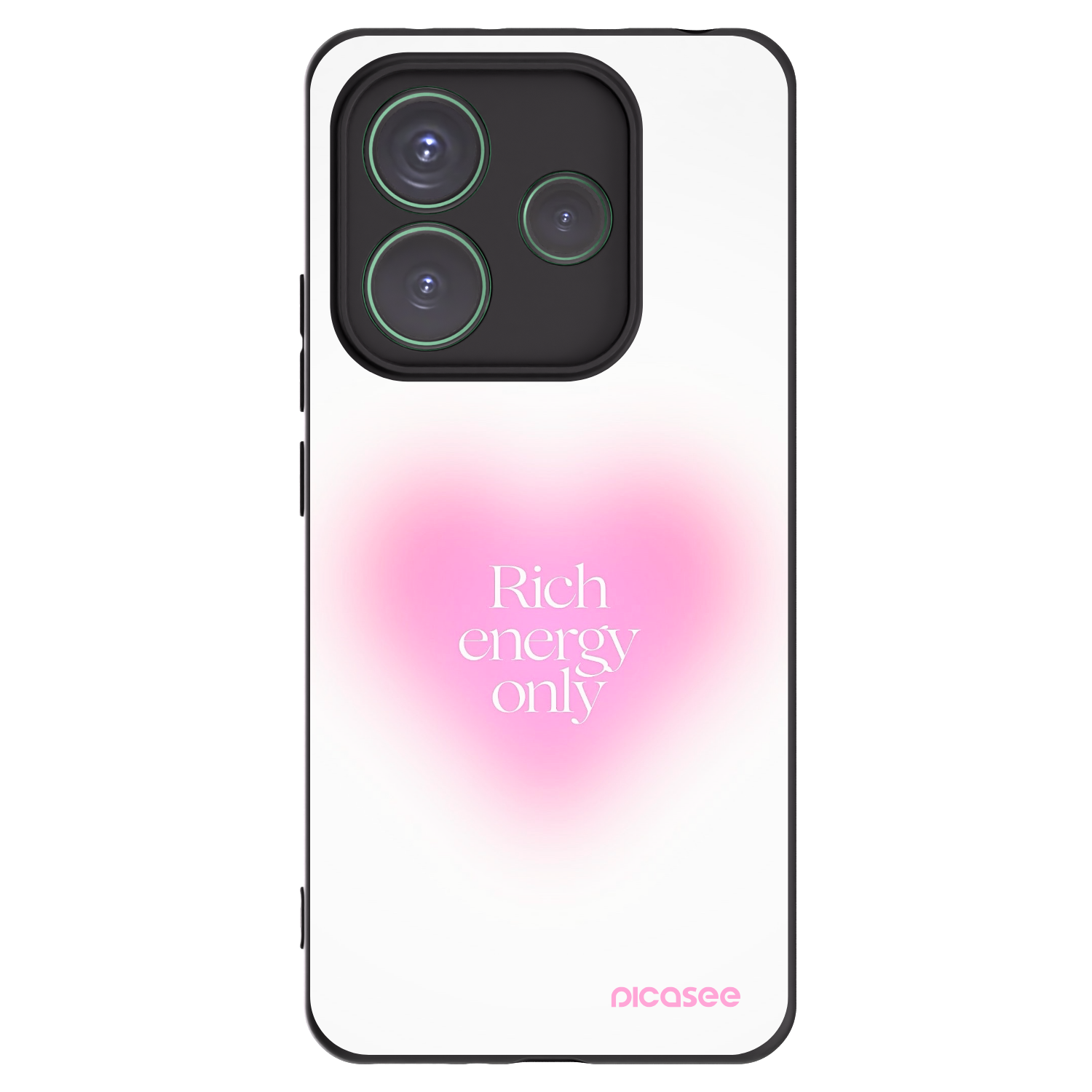 Picasee Μαύρη θήκη σιλικόνης για Xiaomi Redmi Note 14 5G - Rich Energy