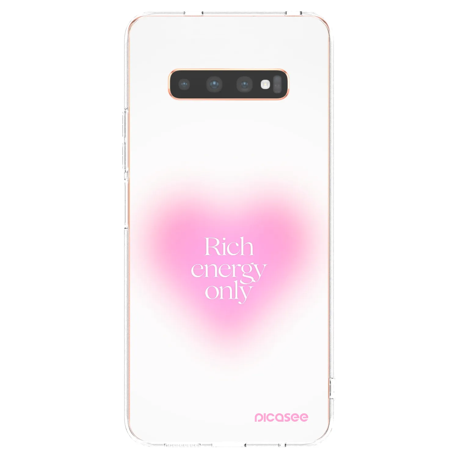 Picasee διαφανής θήκη σιλικόνης Samsung Galaxy S10 Plus G975 - Rich Energy