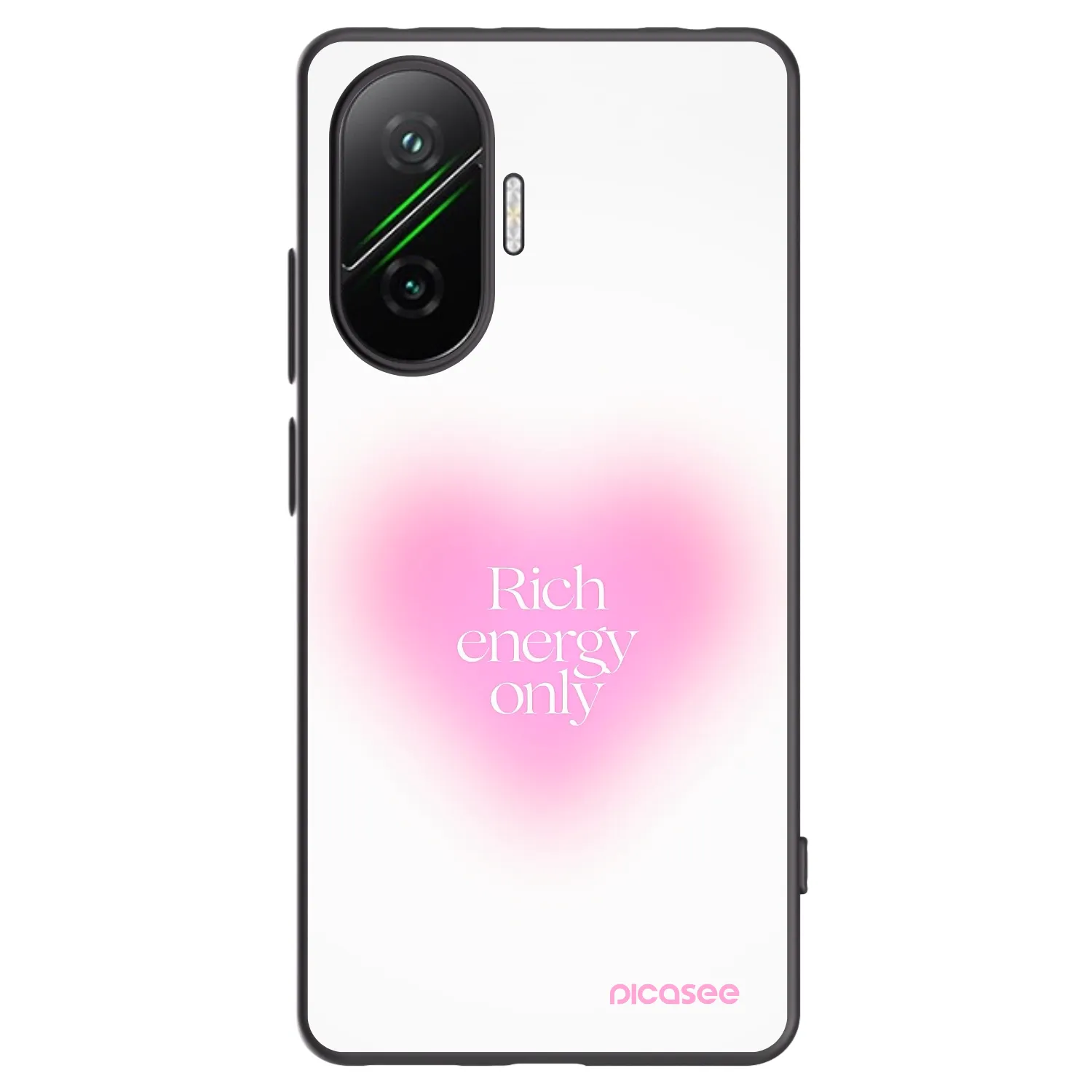 Picasee Μαύρη θήκη σιλικόνης για Xiaomi Poco F7 Pro 5G - Rich Energy