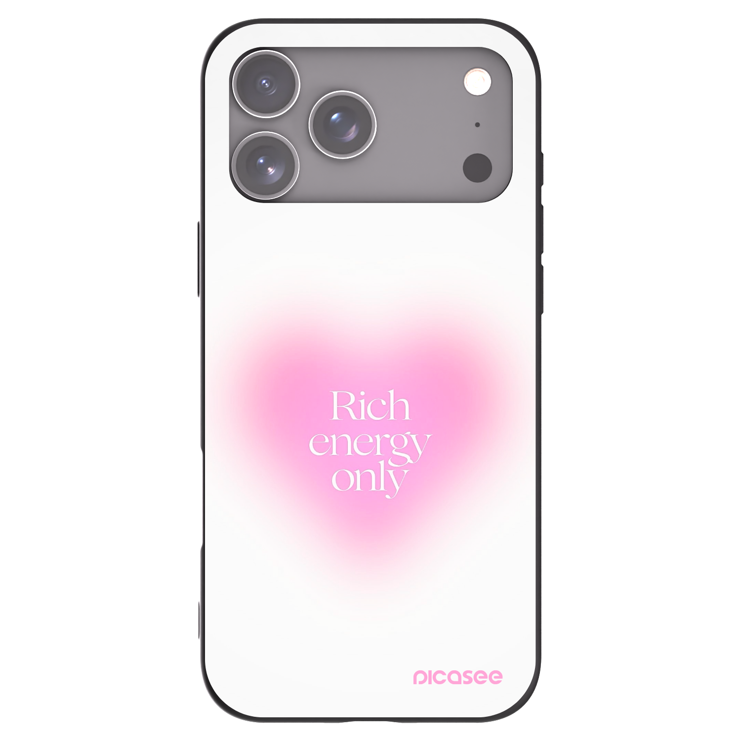 Picasee Μαύρη θήκη σιλικόνης για Apple iPhone 17 Pro Max - Rich Energy