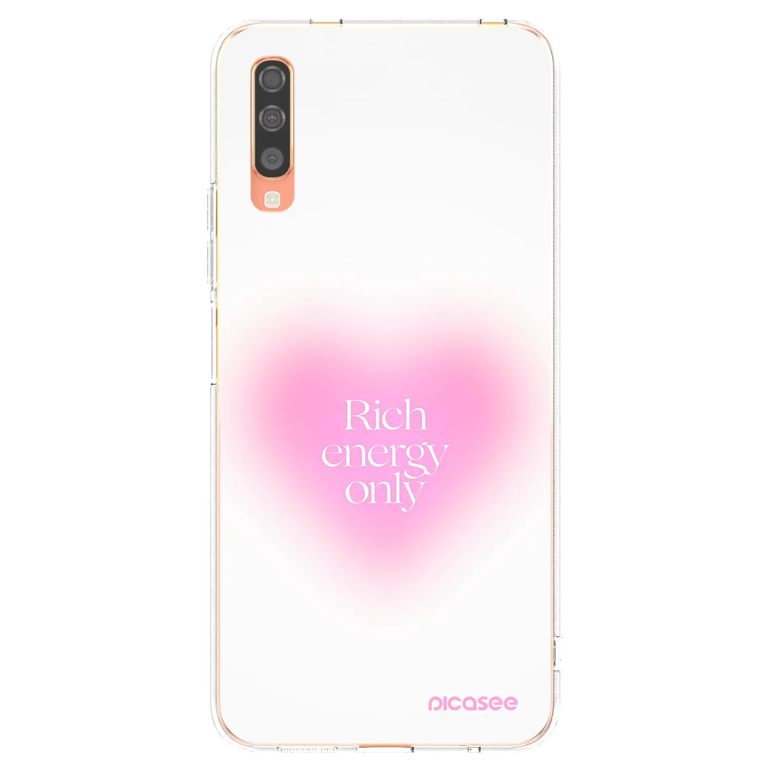 Picasee διαφανής θήκη σιλικόνης Samsung Galaxy A70 A705F - Rich Energy