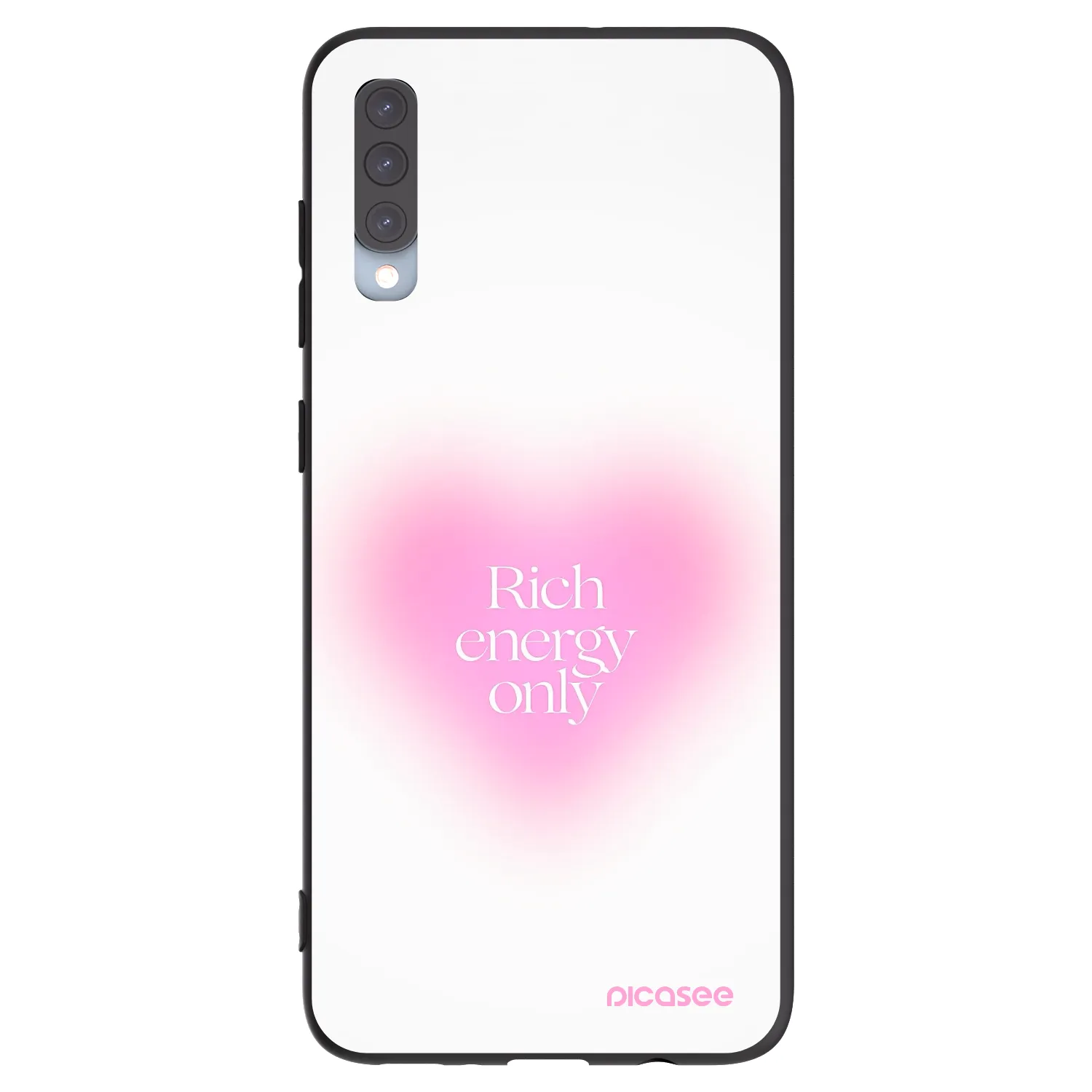 Picasee Μαύρη θήκη σιλικόνης για Samsung Galaxy A70 A705F - Rich Energy