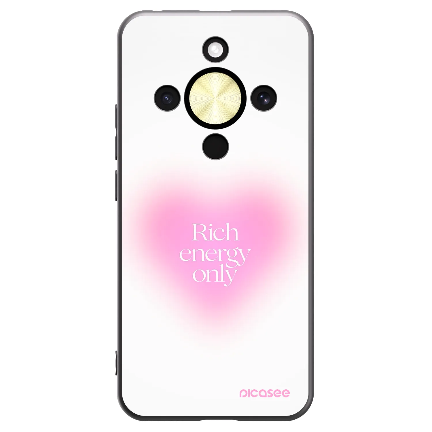 Picasee Μαύρη θήκη σιλικόνης για Honor Magic8 Lite 5G - Rich Energy