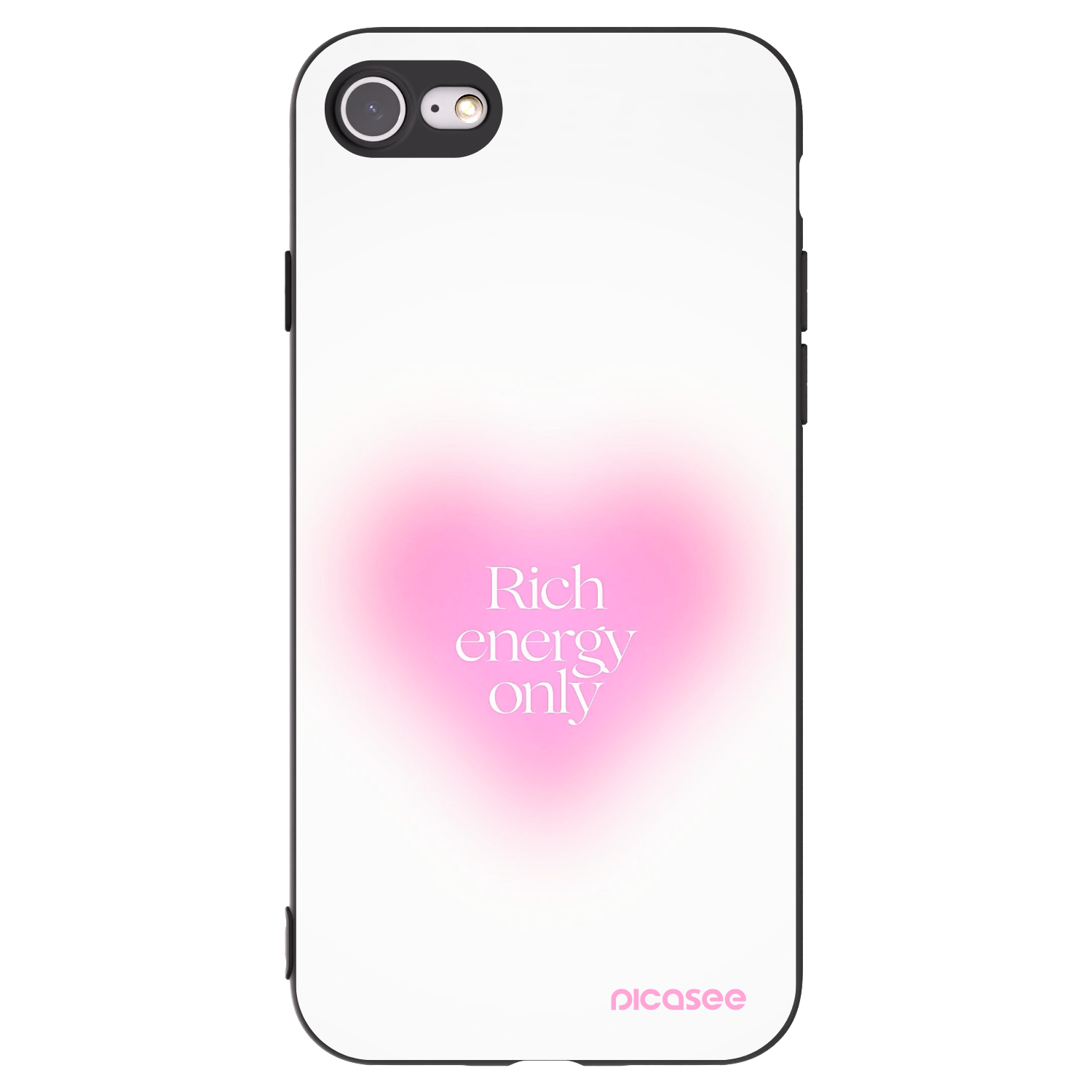 Picasee Μαύρη θήκη σιλικόνης για Apple iPhone SE 2020 - Rich Energy