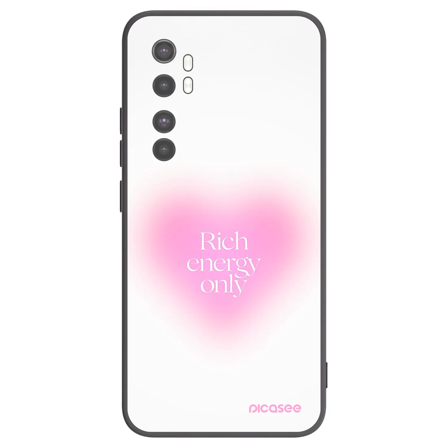 Picasee Μαύρη θήκη σιλικόνης για Xiaomi Mi Note 10 Lite - Rich Energy