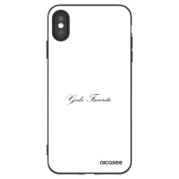 Picasee Μαύρη θήκη σιλικόνης για Apple iPhone XS Max - Gods Favorite