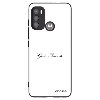 Picasee Μαύρη θήκη σιλικόνης για Motorola Moto G60 - Gods Favorite