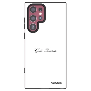 Picasee Μαύρη θήκη σιλικόνης για Samsung Galaxy S22 Ultra 5G - Gods Favorite