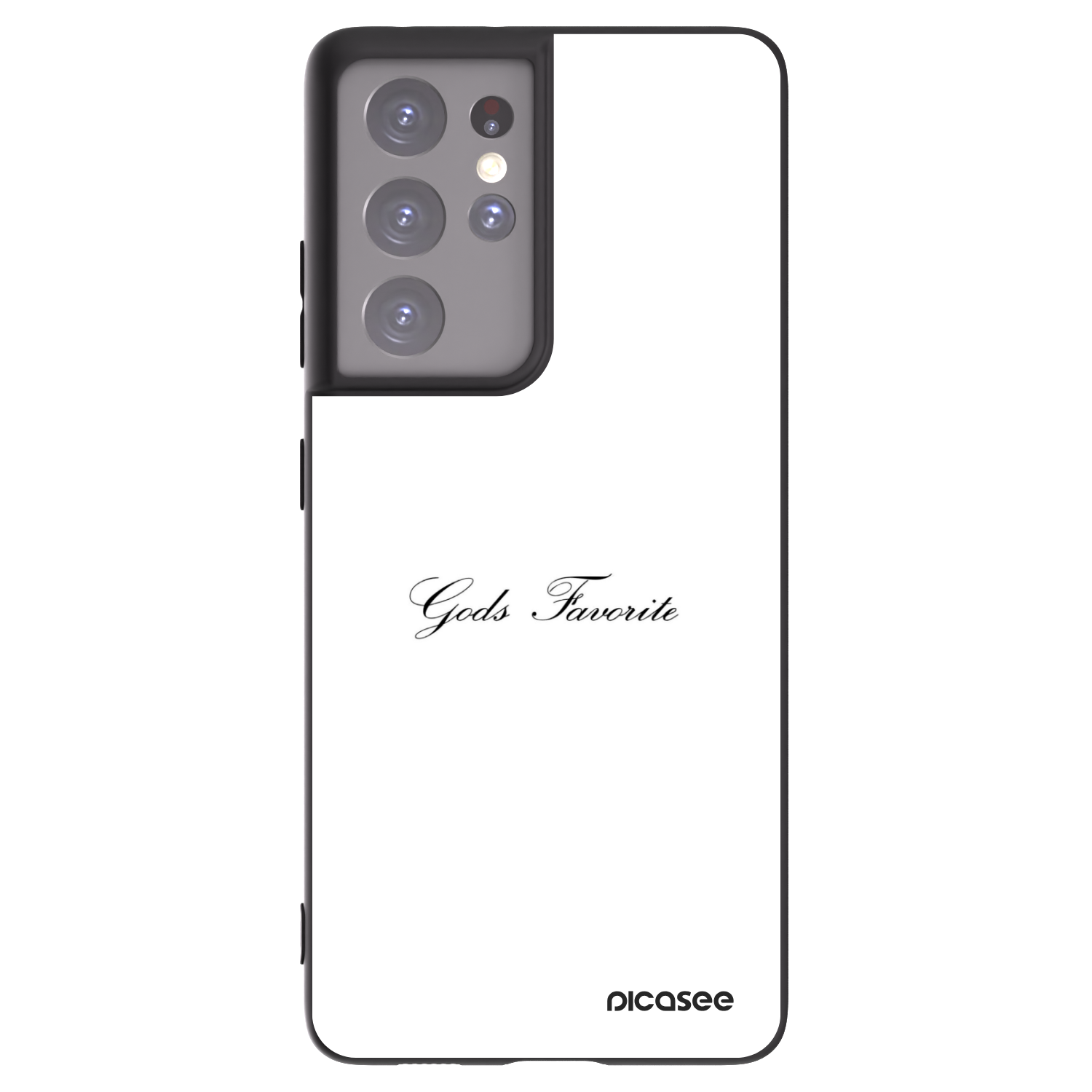 Picasee Μαύρη θήκη σιλικόνης για Samsung Galaxy S21 Ultra 5G G998B - Gods Favorite