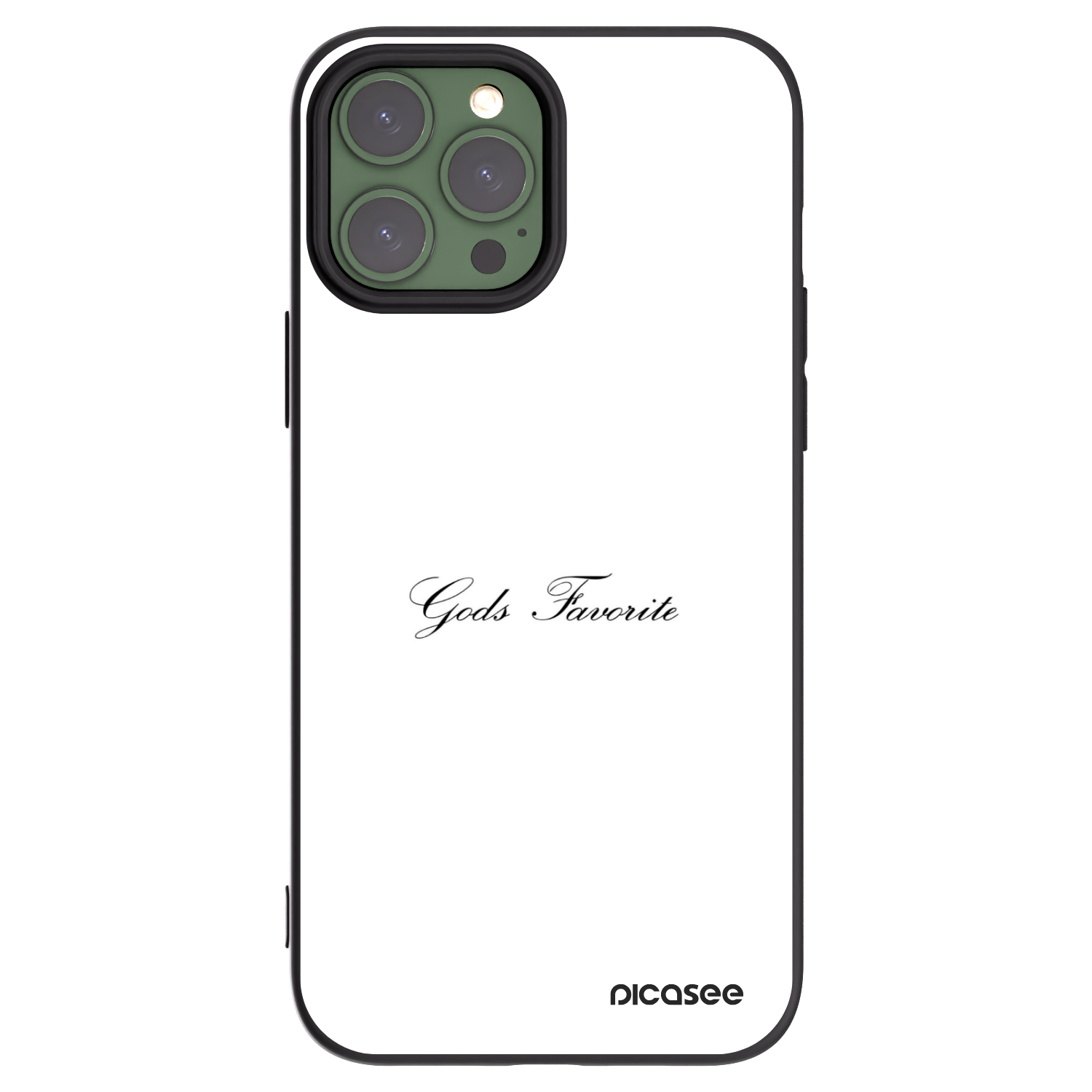 Picasee Μαύρη θήκη σιλικόνης για Apple iPhone 13 Pro Max - Gods Favorite