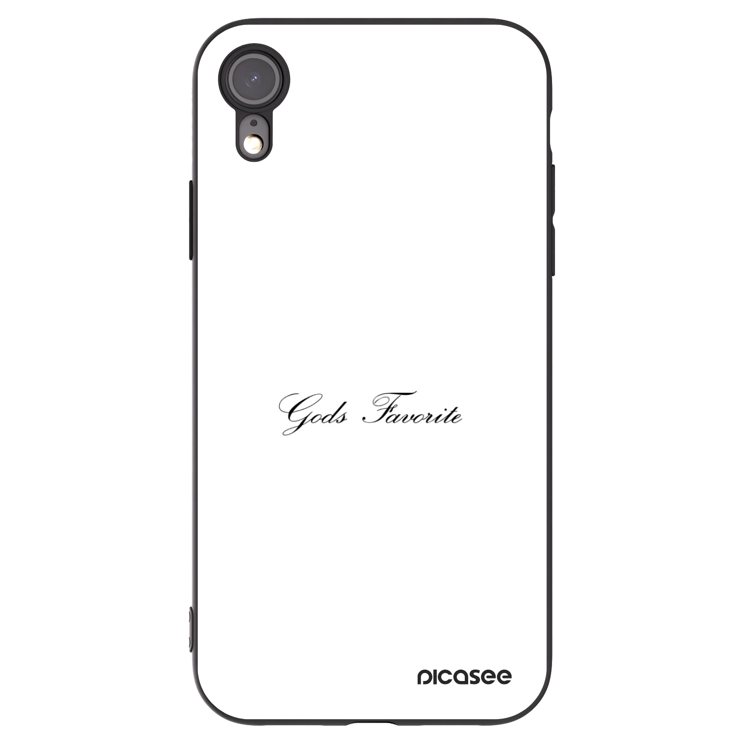 Picasee Μαύρη θήκη σιλικόνης για Apple iPhone XR - Gods Favorite
