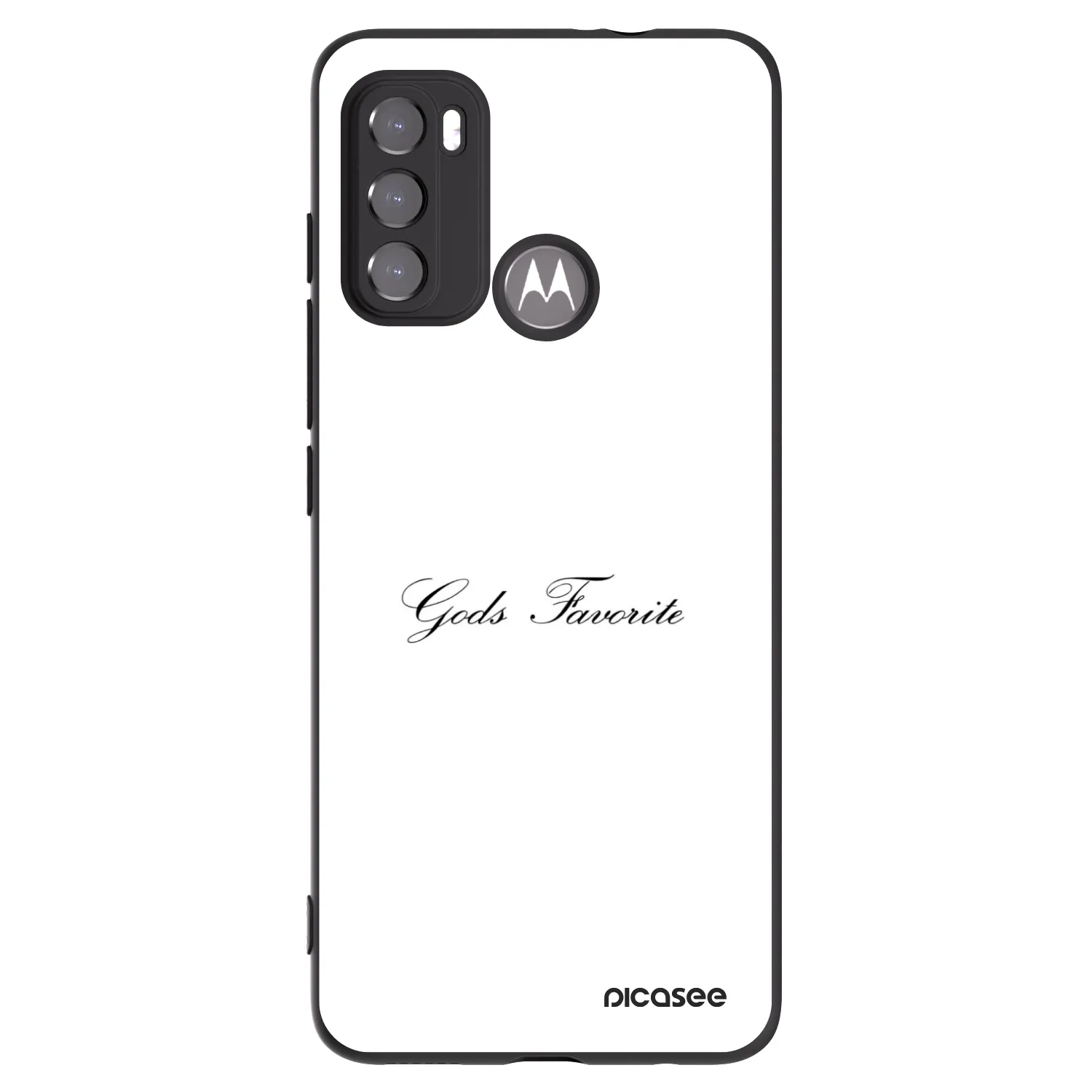Picasee Μαύρη θήκη σιλικόνης για Motorola Moto G60 - Gods Favorite
