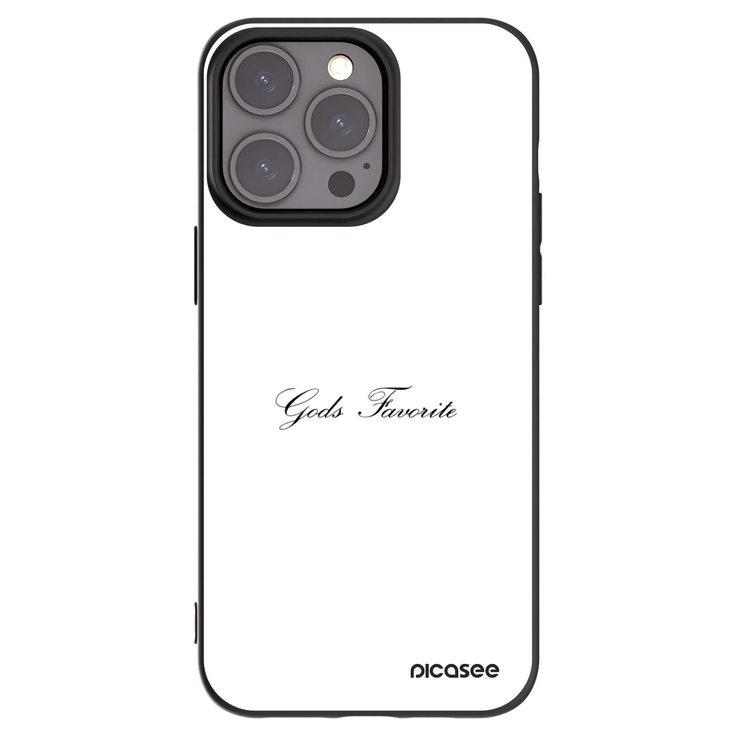 Picasee Μαύρη θήκη σιλικόνης για Apple iPhone 15 Pro Max - Gods Favorite